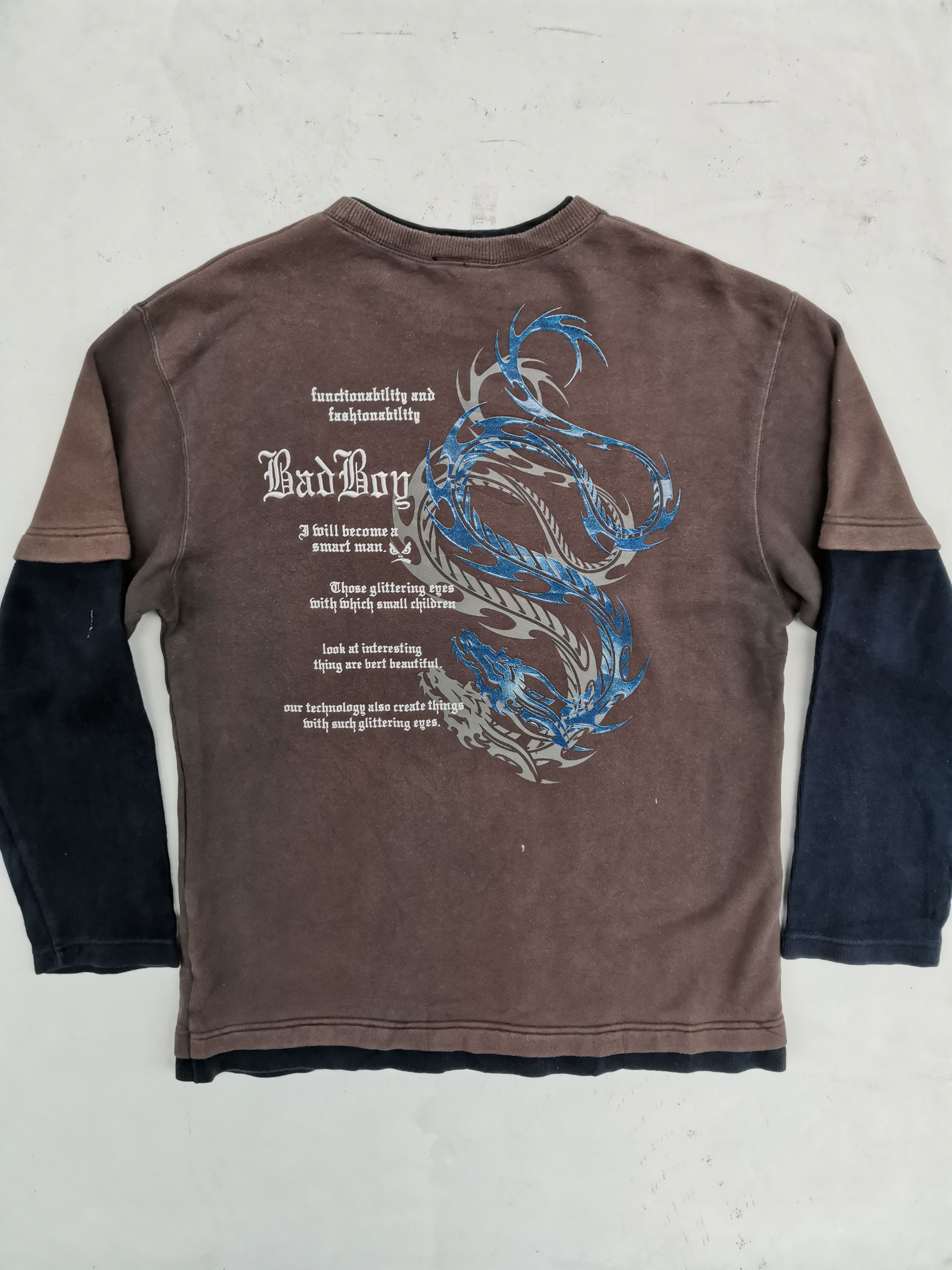 Japanese Brand Bad Boy I Will Become a Smart Man Big Logo Sweatshirt Size US M / EU 48-50 / 2 - 4 Thumbnail