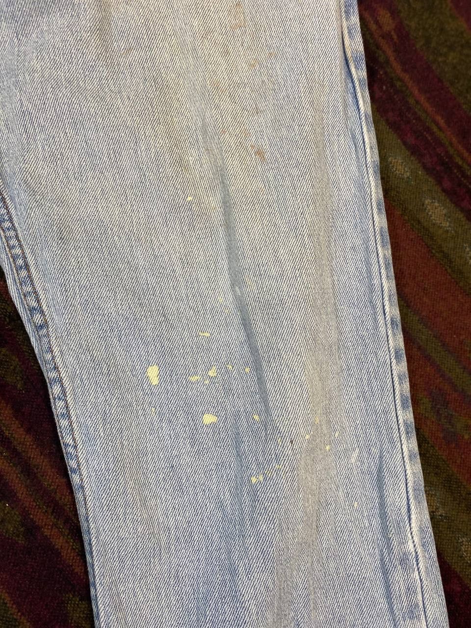 Levi's vintage levis 505 light wash paint splatter distressed denim Size US 34 / EU 50 - 11 Thumbnail