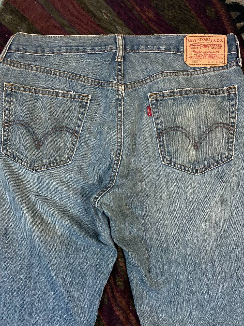 Levi's vintage levis 559 relaxed straight distressed denim Size US 35 - 4 Thumbnail