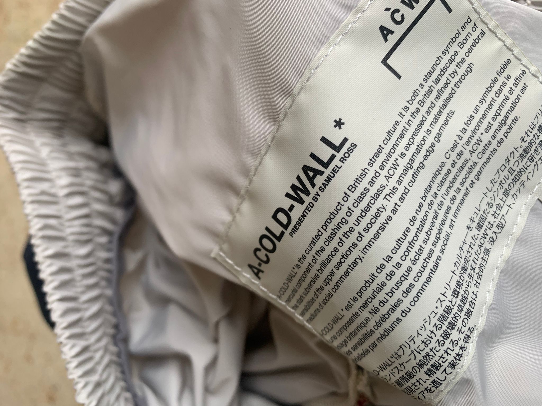 A-COLD-WALL* Logo Track Pants in Bone Color Size US 36 / EU 52 - 9 Thumbnail