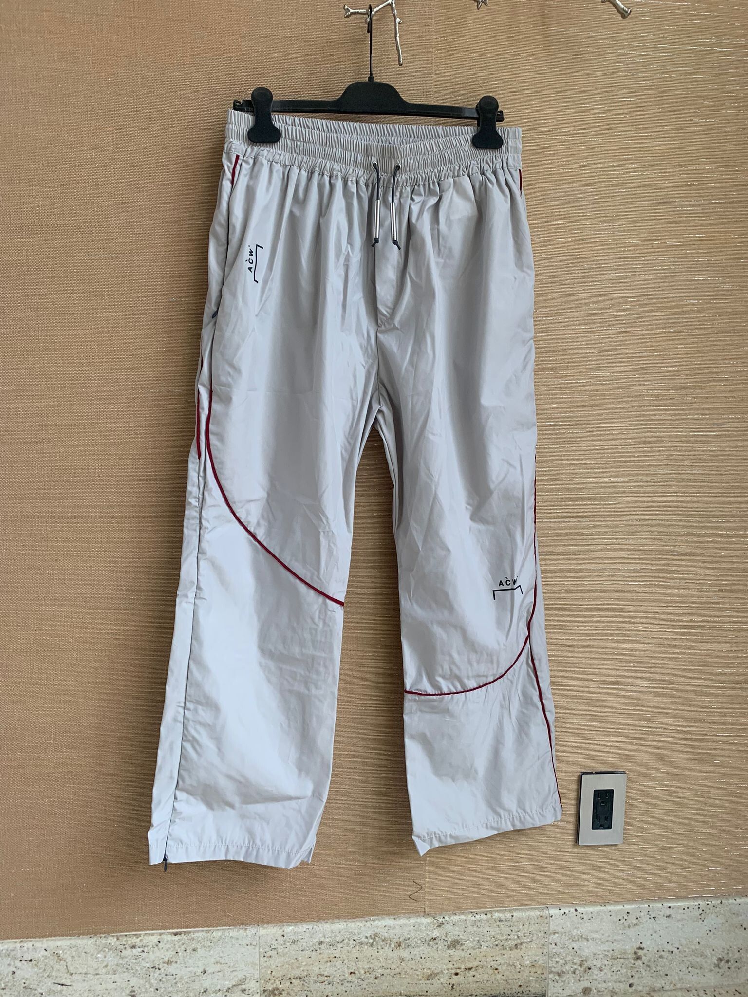 Pre-owned A-cold-wall* Logo Track Pants In Bone