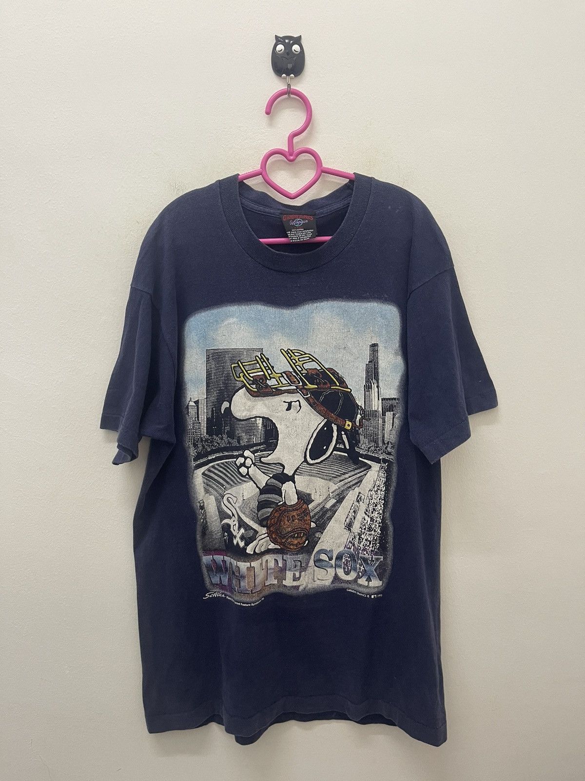 MLB Rare 90s Vintage PEANUTS White Sox Schulz Garment Graphics Size US L / EU 52-54 / 3 - 1 Thumbnail