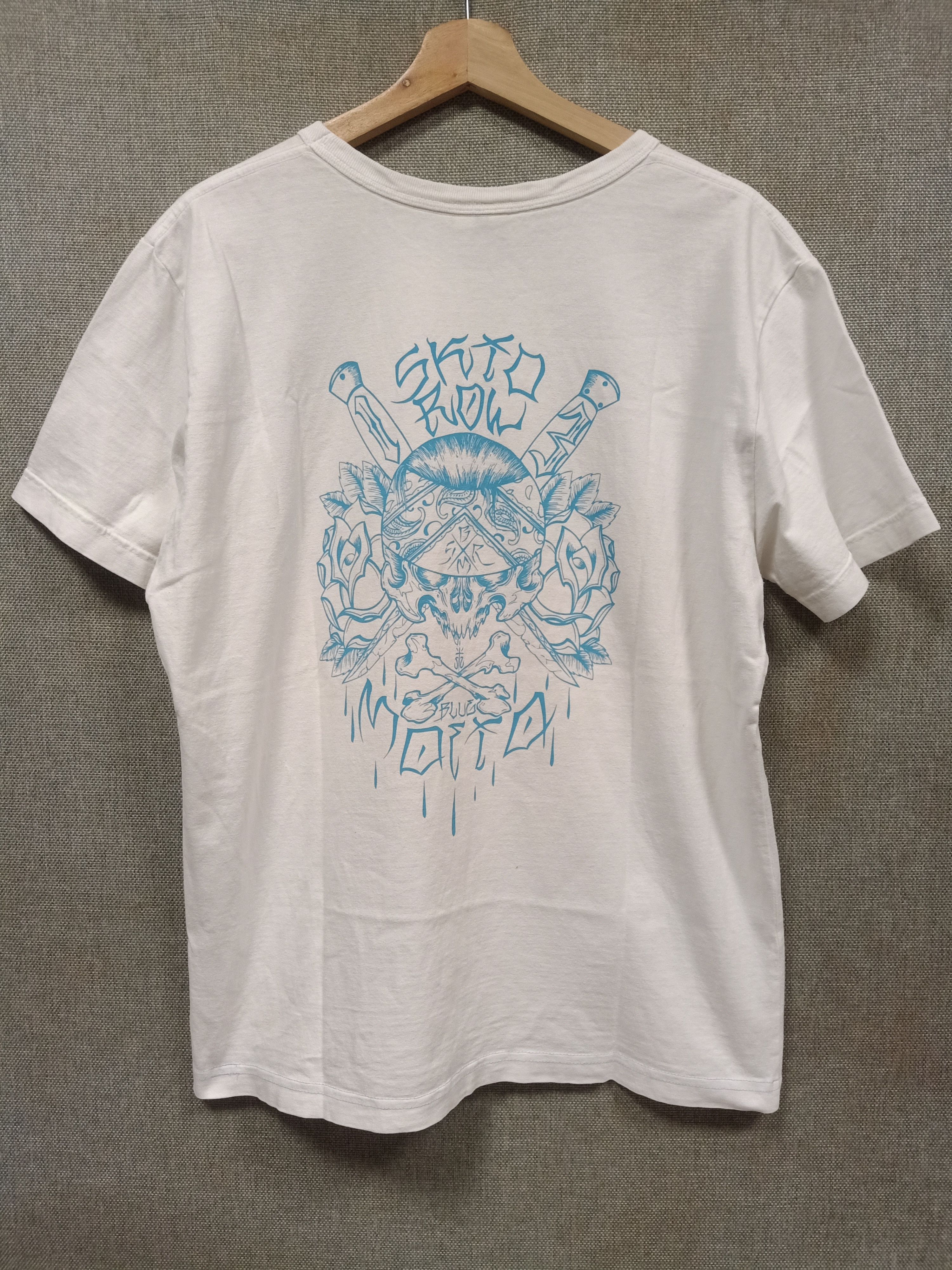 Japanese Brand × Vintage T shirt skate row blue mafia made in japan Size US L / EU 52-54 / 3 - 1 Thumbnail