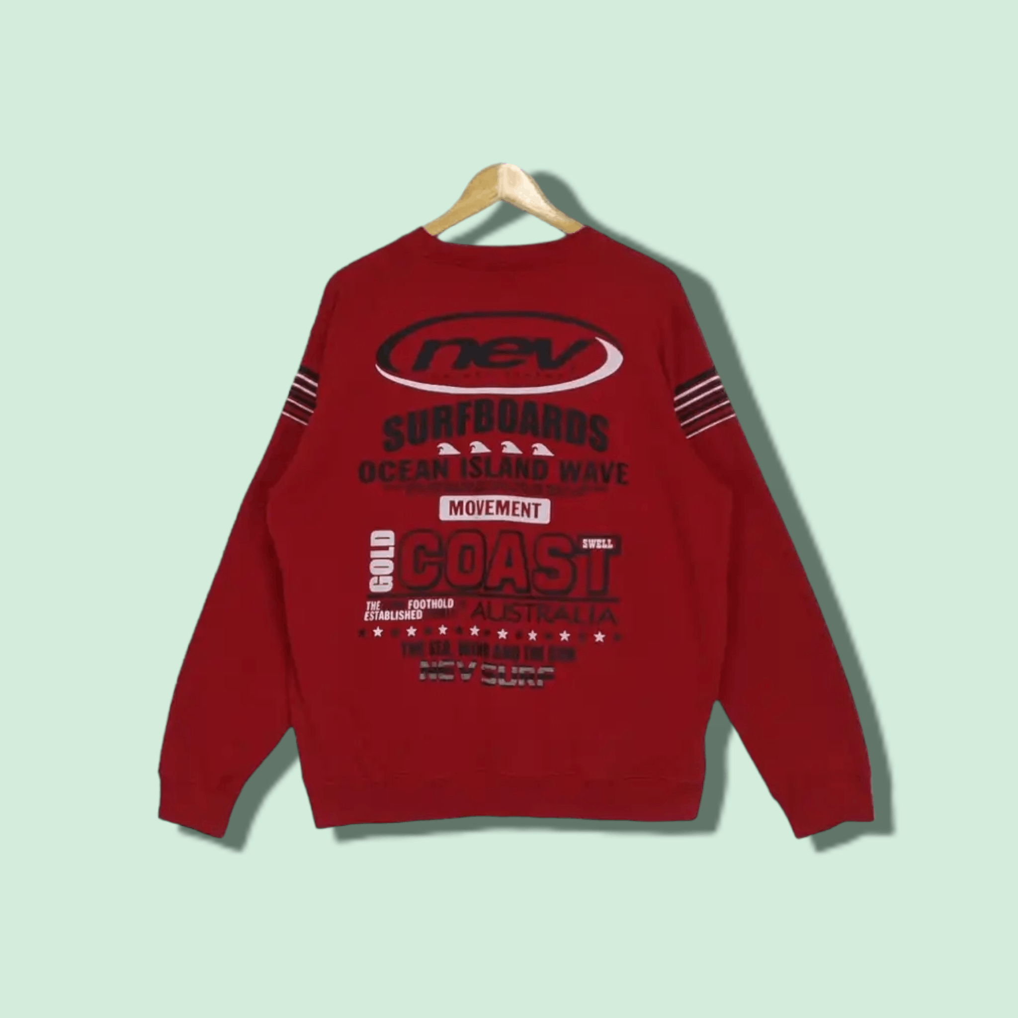 Japanese Brand NEV Future Shape Gold Coast Australia Surfer Sweatshirt Size US XXL / EU 58 / 5 - 1 Thumbnail