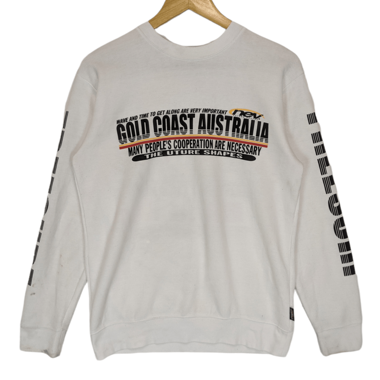 Japanese Brand NEV Future Shape Gold Coast Australia Surfer Sweatshirt Size US S / EU 44-46 / 1 - 2 Thumbnail