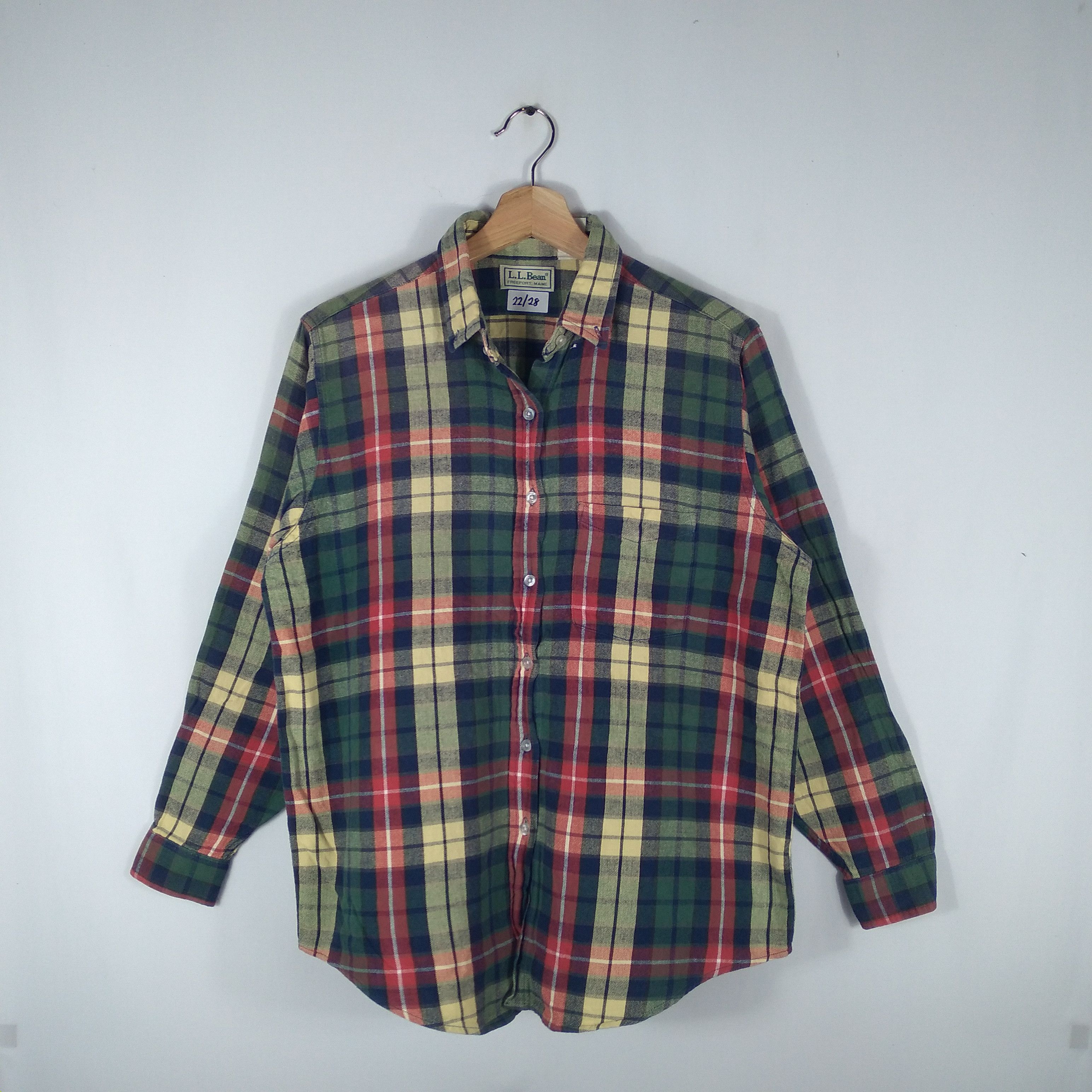 🔥Pick🔥L.L. Bean Colour Block Outdoor Stylish Buttons Shirts