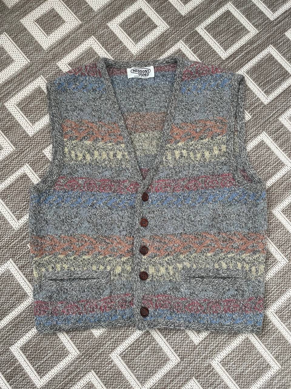 Missoni Vintage Missoni uomo alpaca multicolour vest knit cardigane Size US M / EU 48-50 / 2 - 1 Thumbnail
