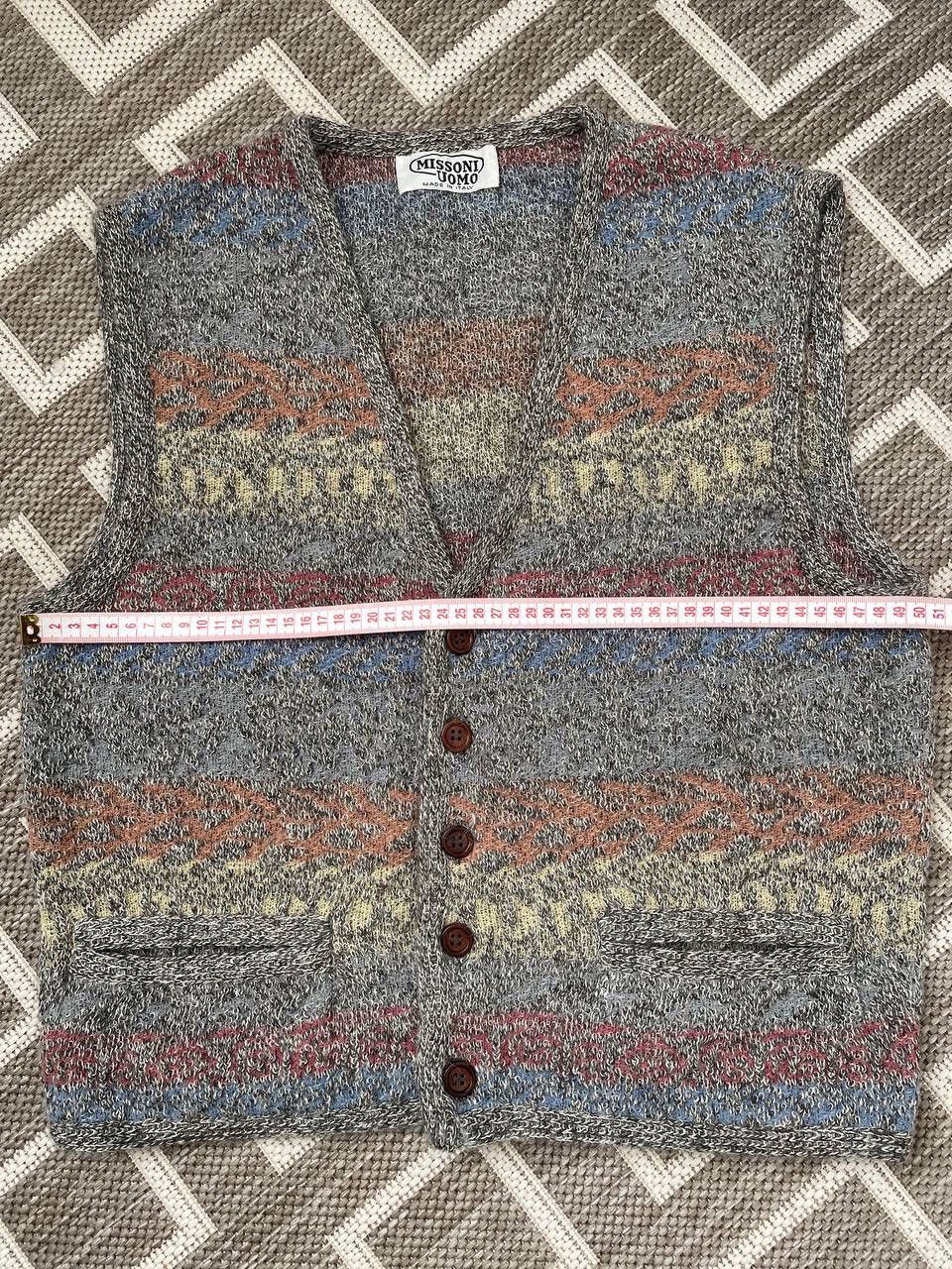 Missoni Vintage Missoni uomo alpaca multicolour vest knit cardigane Size US M / EU 48-50 / 2 - 9 Thumbnail
