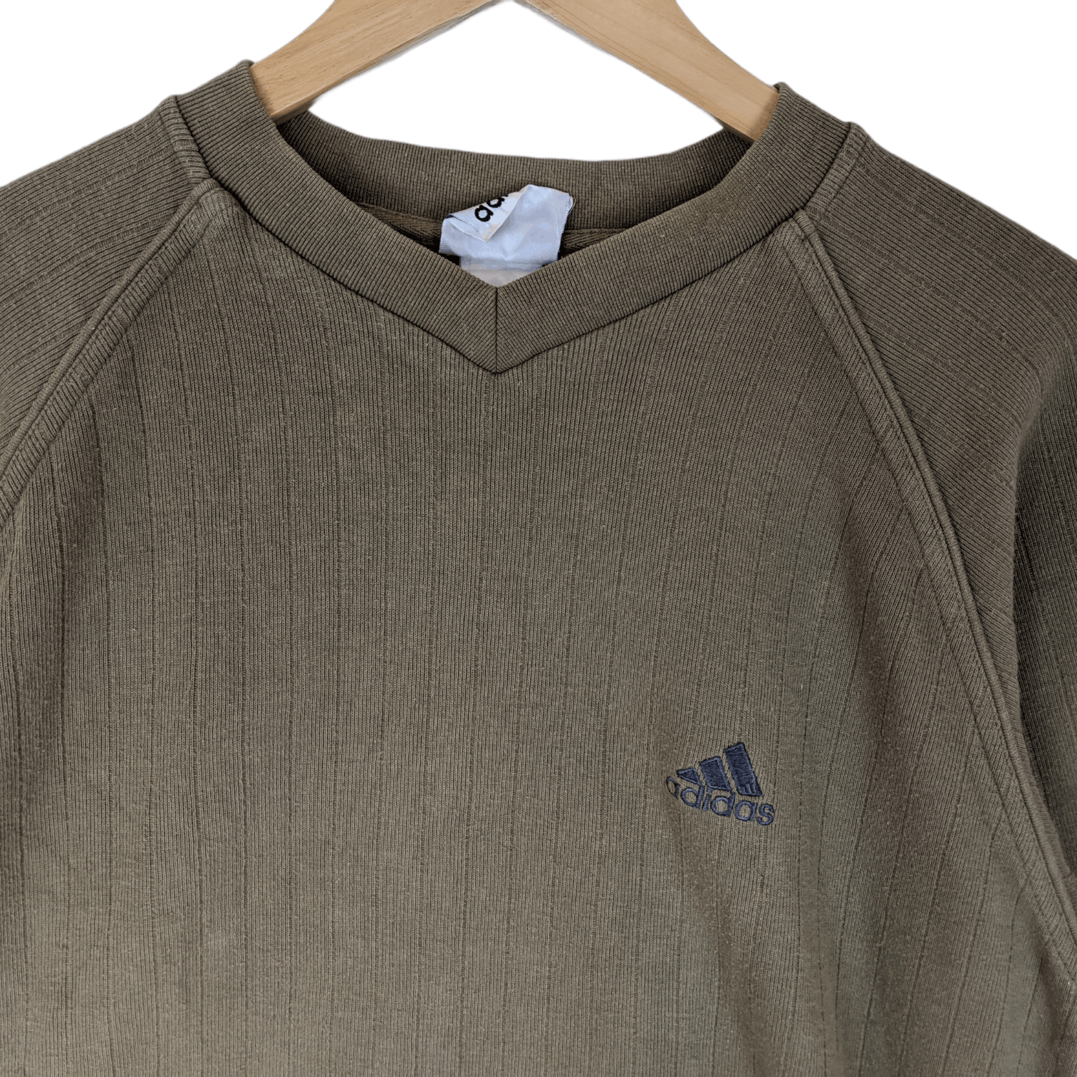 Adidas Vintage 2000's ADIDAS Brown Jumper Sweatshirt Size US L / EU 52-54 / 3 - 3 Thumbnail