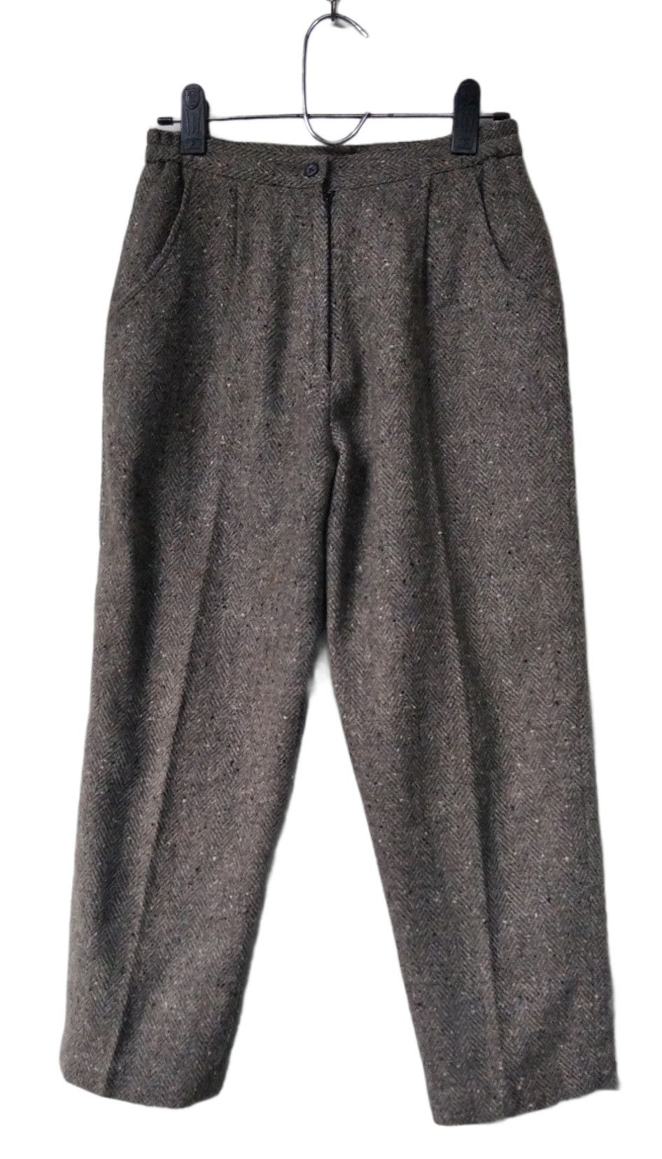 Japanese Brand × Vintage Vintage80's Relaxed Wool Trousers/Waist 30 Size US 30 / EU 46 - 1 Thumbnail