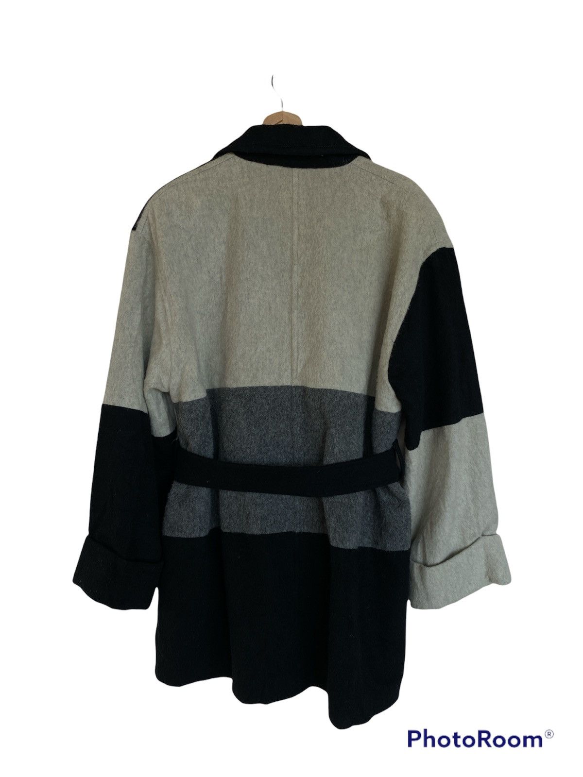 Japanese Brand Cygne New York Trenchcoats Wool Patchwork Kapital style Size US L / EU 52-54 / 3 - 2 Thumbnail