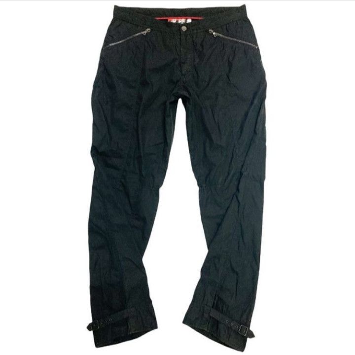 image of 90's Prada Track Pants With Ankle Buckle Strap Detail in Black, Men's (Size 36)