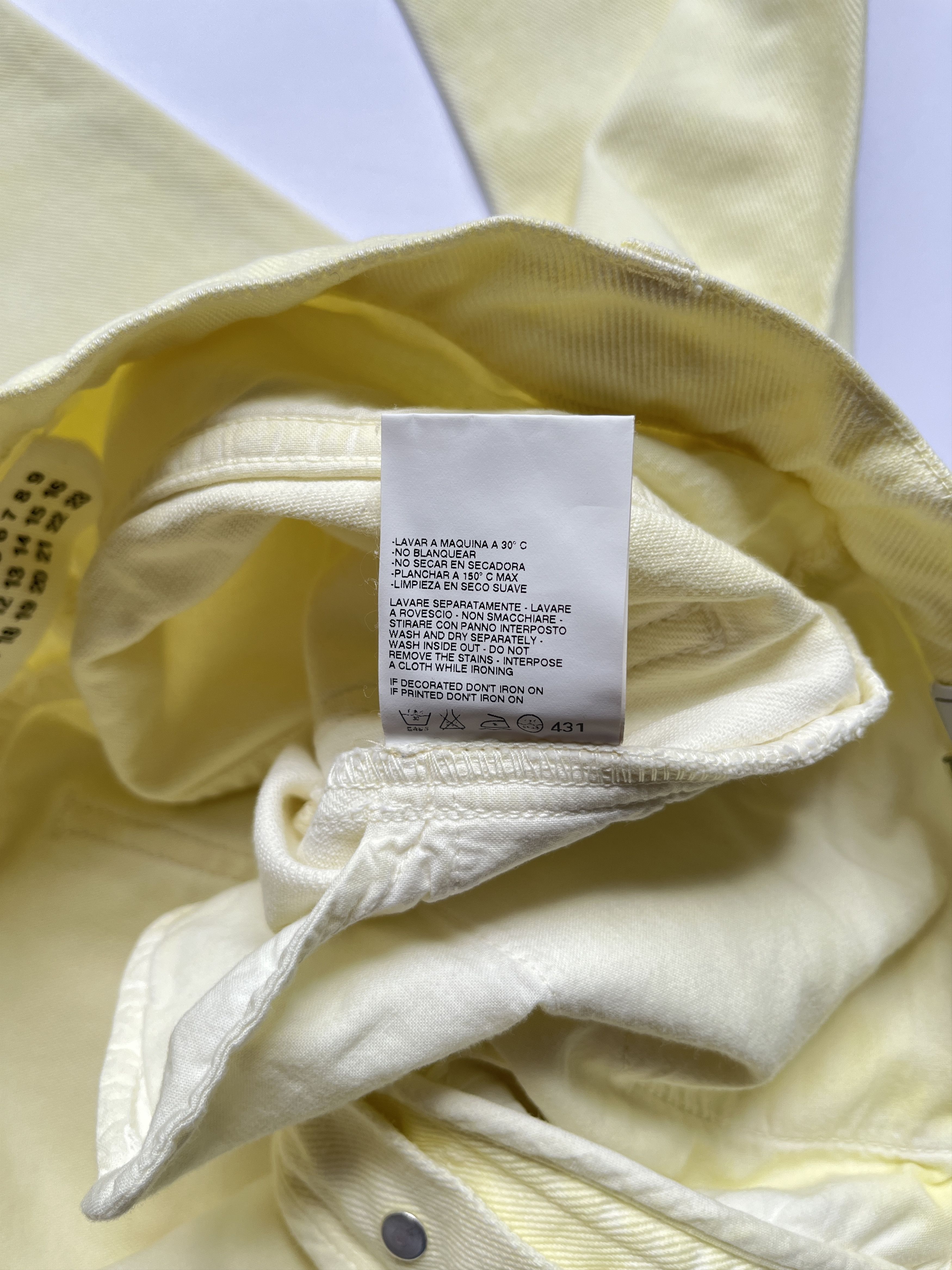 Maison Margiela ⚡️QUICK SALE⚡️Maison Margiela Light Yellow Jeans Size US 30 / EU 46 - 6 Thumbnail