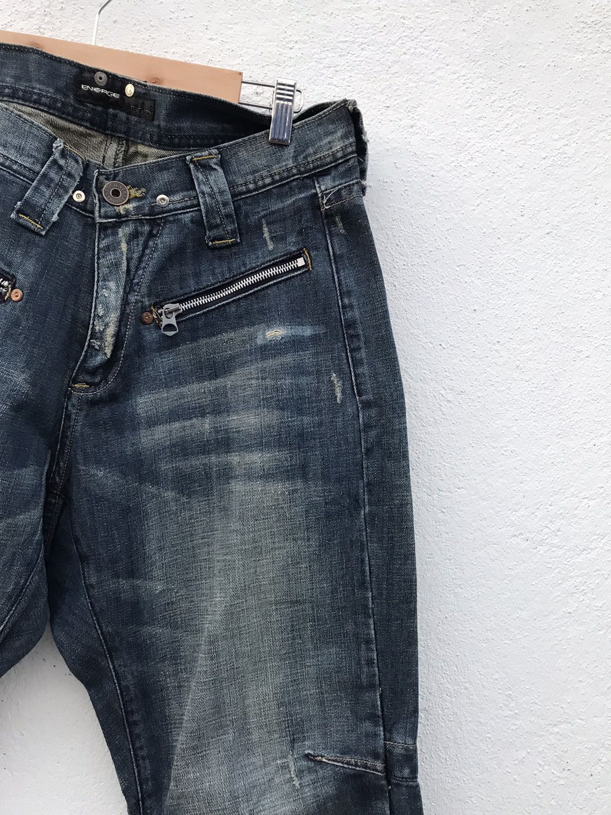 Energie ENERGIE Gold Zipper Jeans Size US 32 / EU 48 - 4 Thumbnail