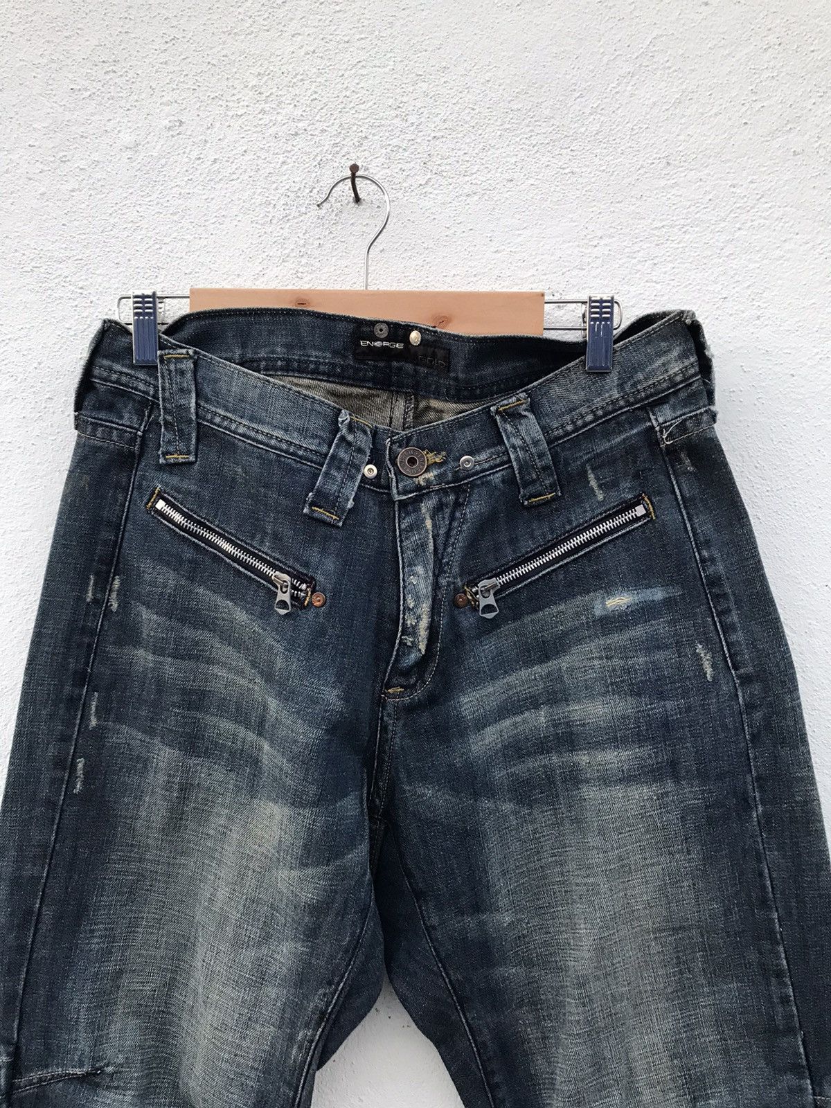 Energie ENERGIE Gold Zipper Jeans Size US 32 / EU 48 - 2 Thumbnail