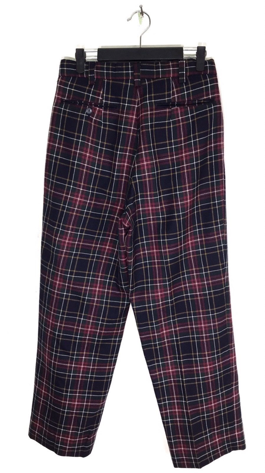Japanese Brand Vintage Bolaz Plaid Checkers Wool Trousers Size US 30 / EU 46 - 2 Thumbnail