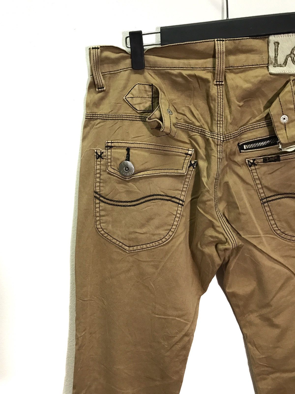 Lee Lee Cowboy Zippered Punk Back Buckles Pants Size US 32 / EU 48 - 6 Thumbnail
