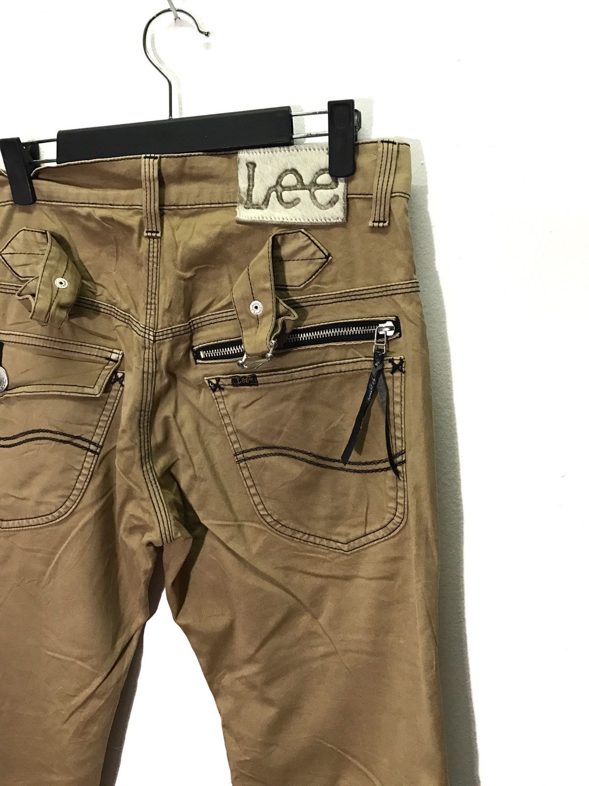 Lee Lee Cowboy Zippered Punk Back Buckles Pants Size US 32 / EU 48 - 5 Thumbnail