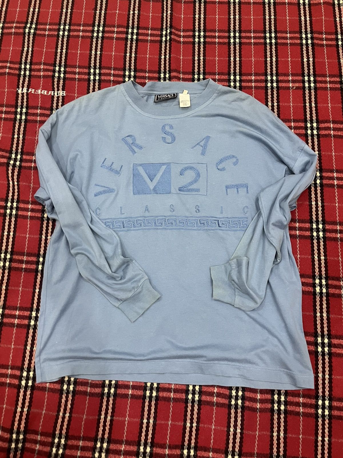 Versace Authentic VERSACE V2 Classic Tshirt Long Sleeve Size US L / EU 52-54 / 3 - 7 Thumbnail