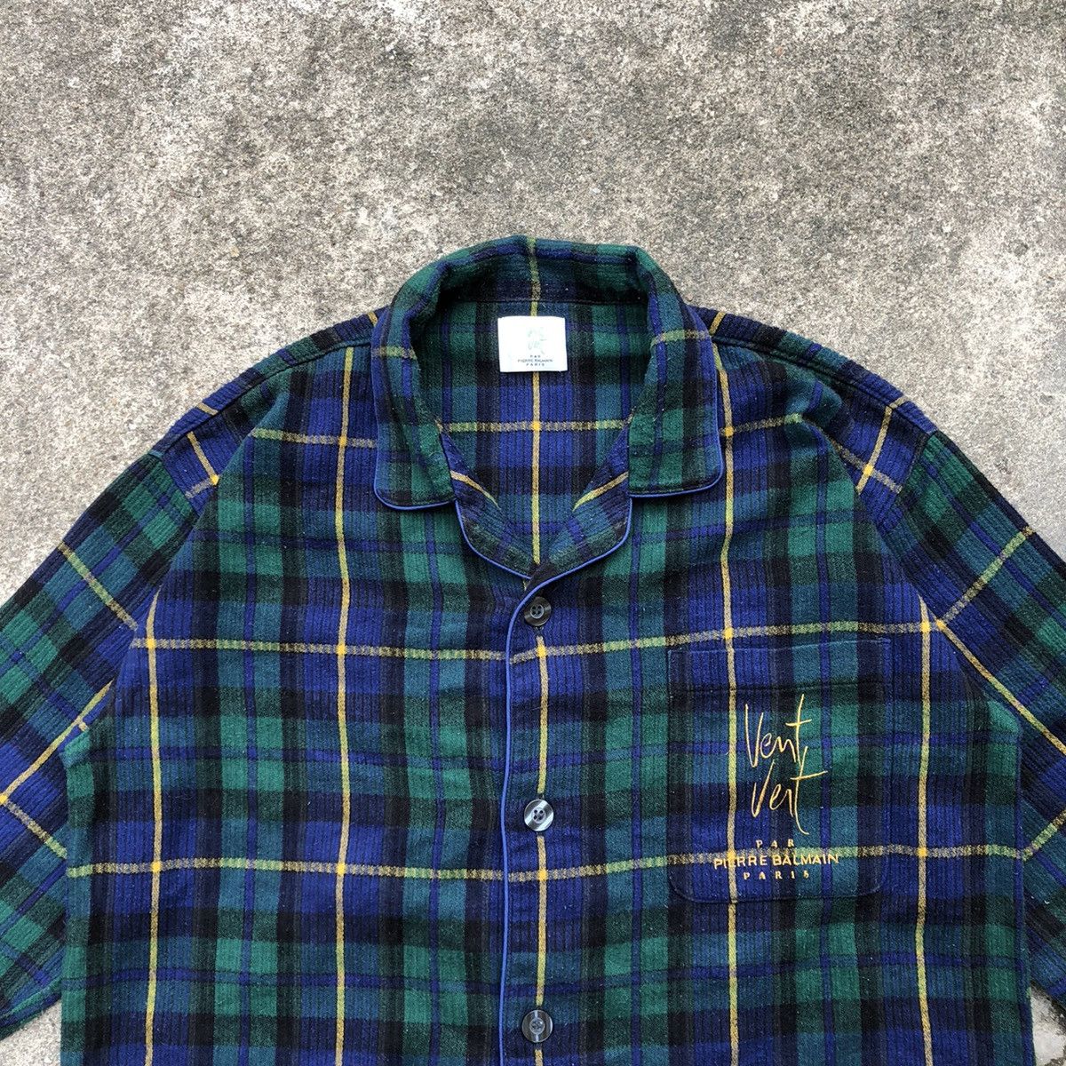 Designer × Pierre Balmain × Vintage Rare Vent Vent Pierre Balmain Pyjamas Sleep Wear Shirts Size US L / EU 52-54 / 3 - 2 Thumbnail