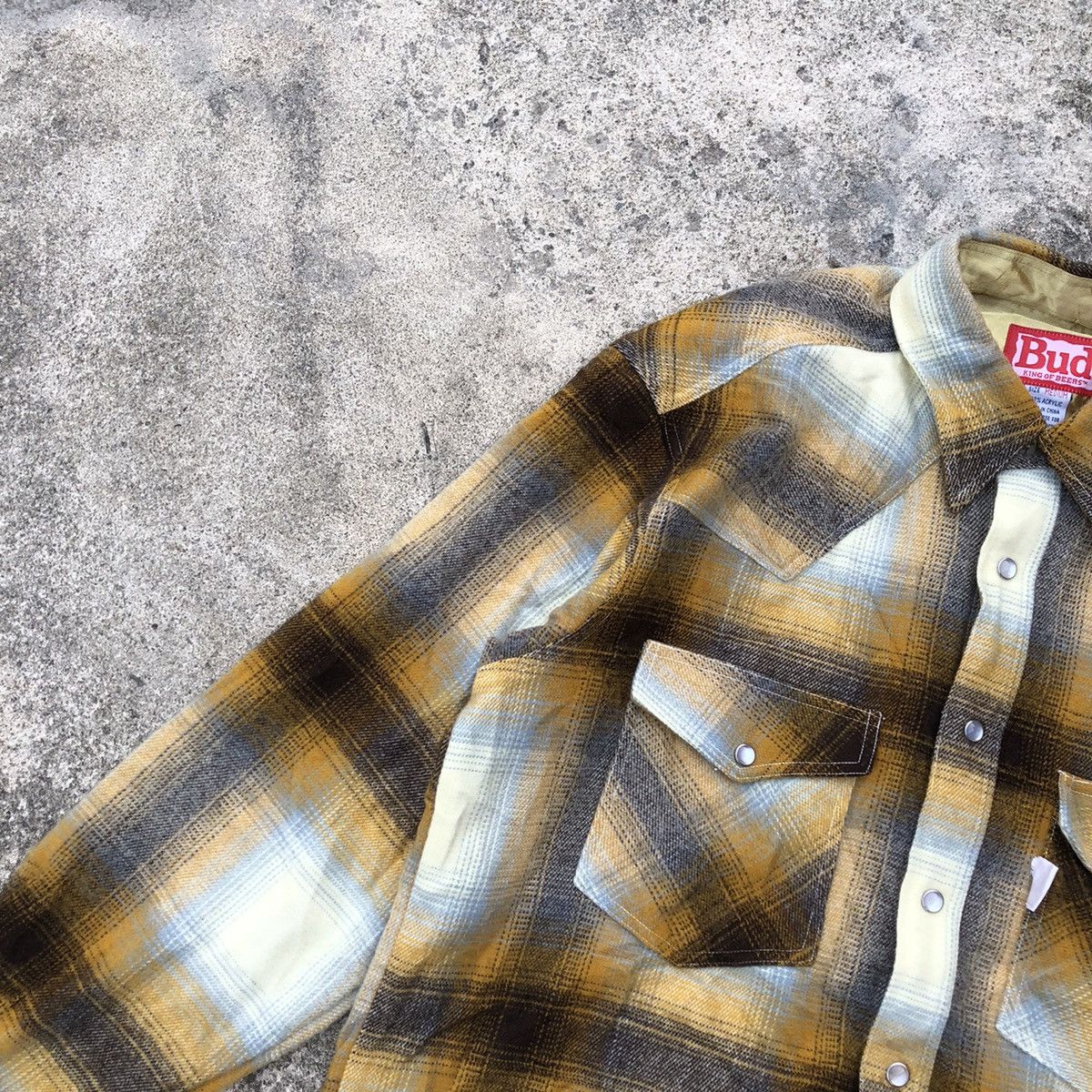 Budweiser × Vintage 🔥Rare🔥Vintage Budweiser Checkerd Western Flannel Shirts Size US M / EU 48-50 / 2 - 7 Thumbnail