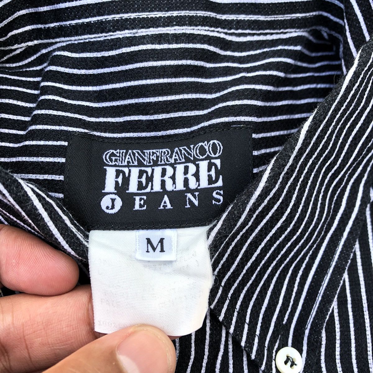 Designer × Gianfranco Ferre × Vintage Rare Vintage Gianfranco Ferre Nice Stripes Button Shirts Size US M / EU 48-50 / 2 - 8 Thumbnail