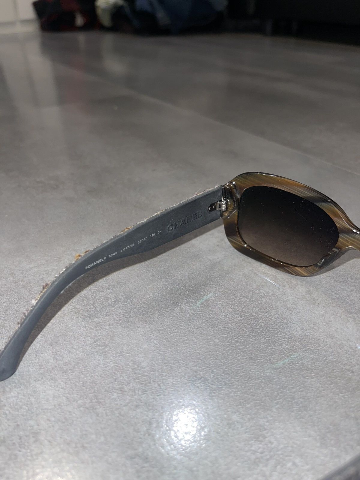 Chanel Chanel 5240 C.617/3B Camo Grey Tweed Sunglasses Size ONE SIZE - 12 Thumbnail