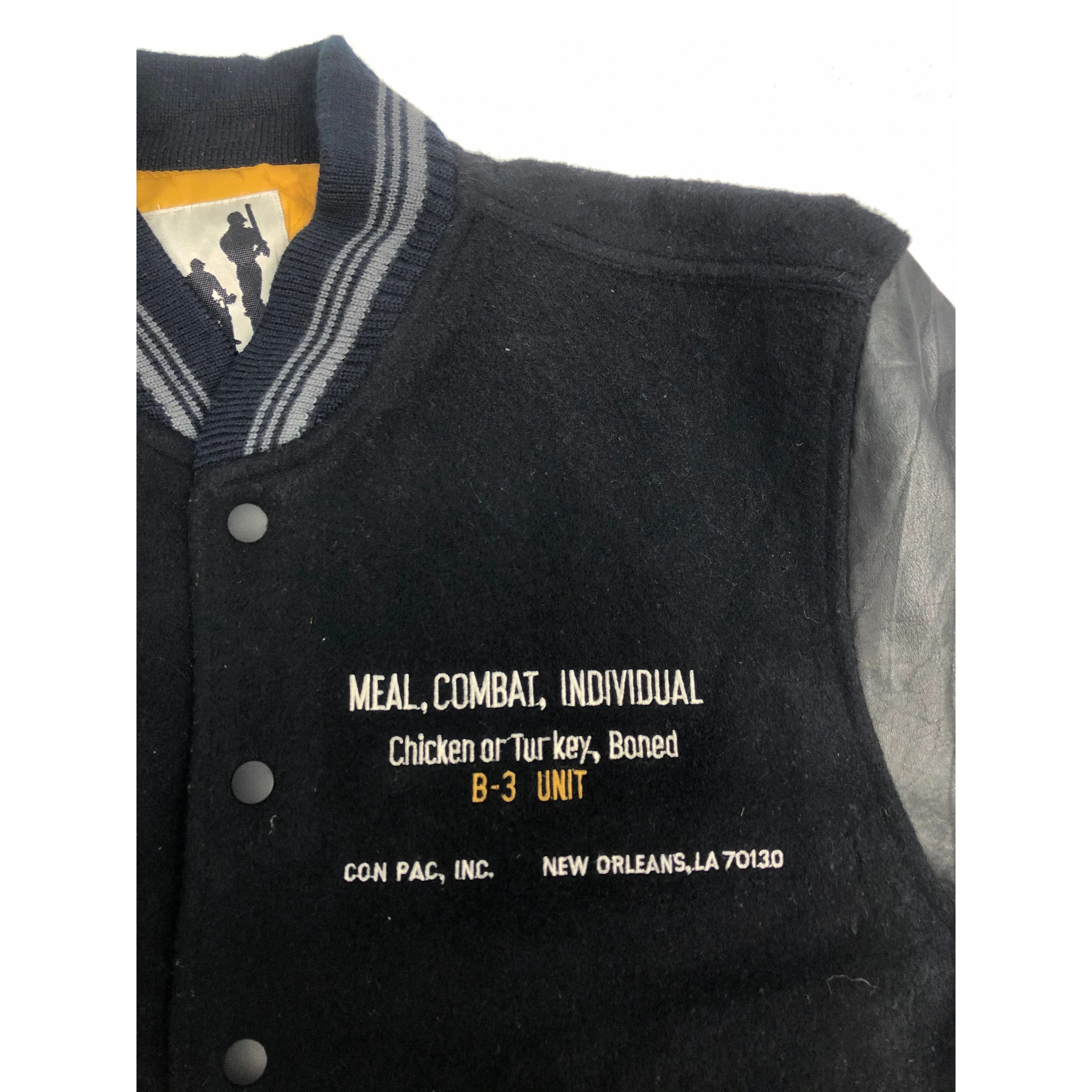 Vintage Vintage 90s Military B-3 Unit Varsity Jacket Leather V0108 Size US M / EU 48-50 / 2 - 4 Thumbnail