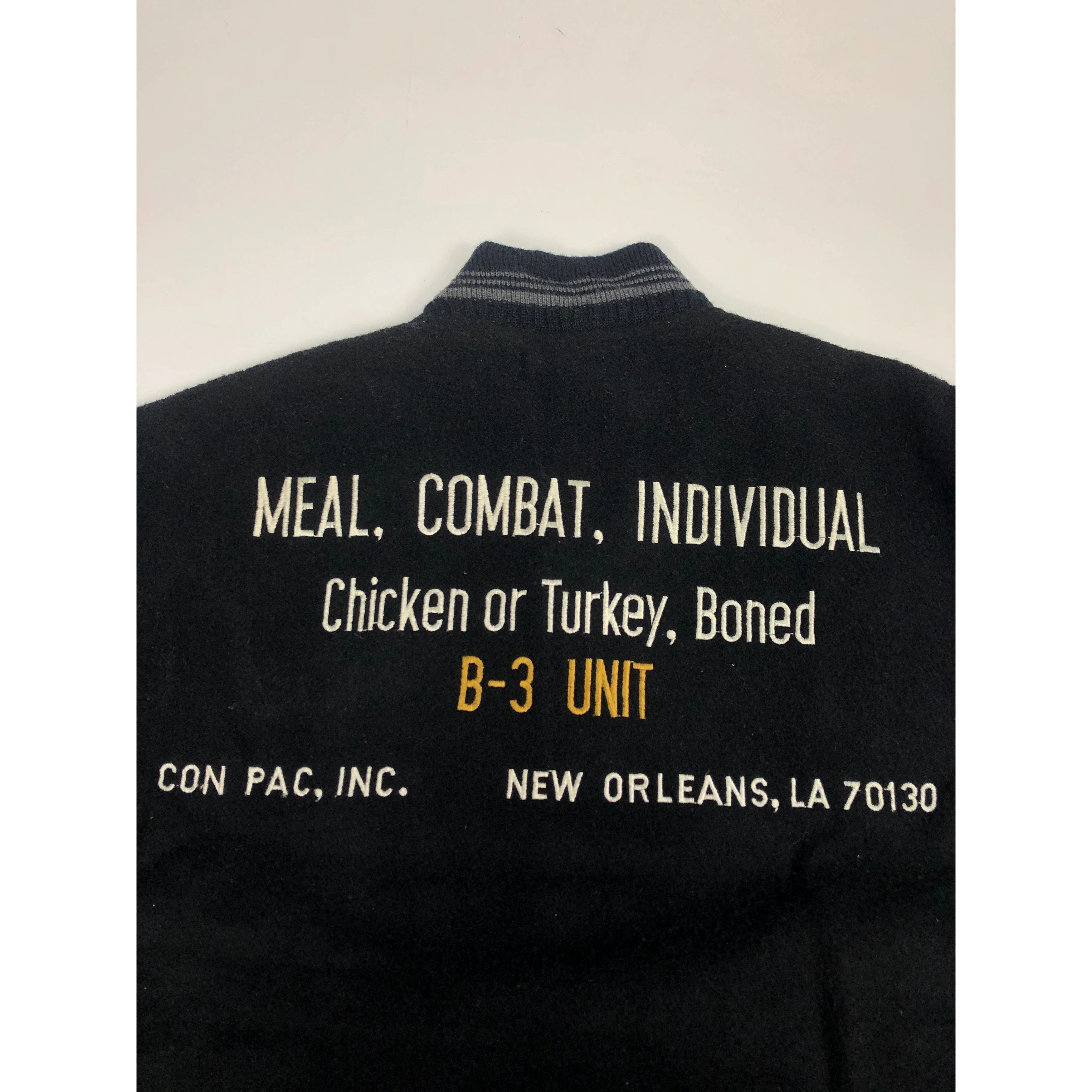 Vintage Vintage 90s Military B-3 Unit Varsity Jacket Leather V0108 Size US M / EU 48-50 / 2 - 3 Thumbnail