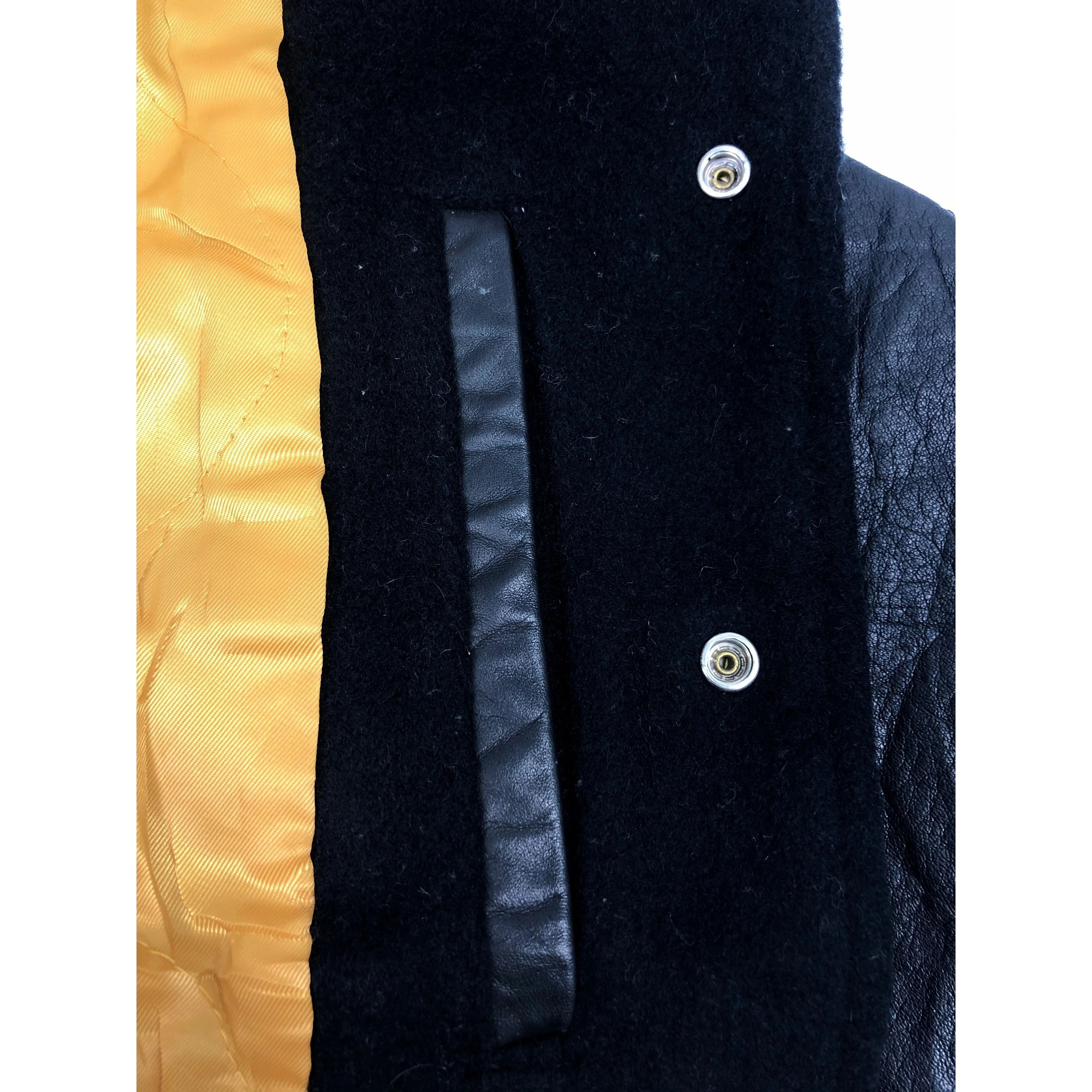 Vintage Vintage 90s Military B-3 Unit Varsity Jacket Leather V0108 Size US M / EU 48-50 / 2 - 7 Thumbnail
