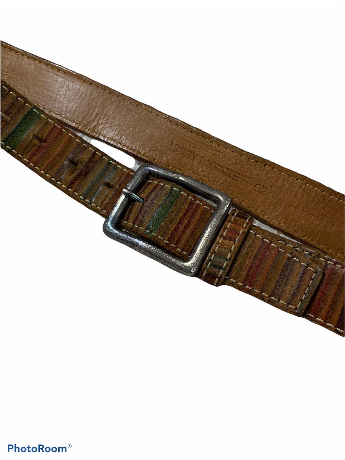 Issey Miyake Vintage Issey Miyake Brown Leather Belt Size 32 - 9 Thumbnail