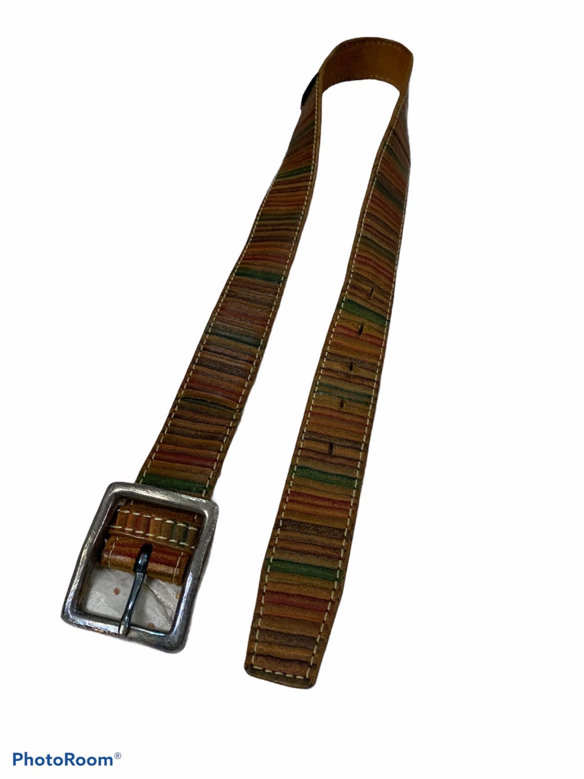 Issey Miyake Vintage Issey Miyake Brown Leather Belt Size 32 - 6 Thumbnail