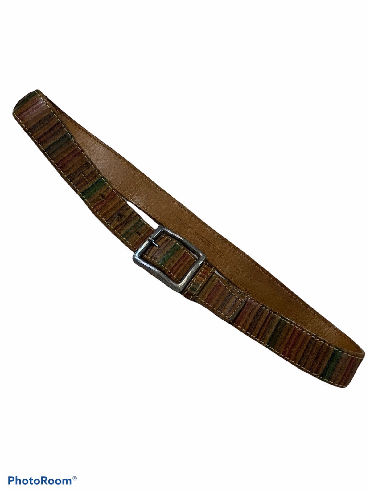 Issey Miyake Vintage Issey Miyake Brown Leather Belt Size 32 - 8 Thumbnail