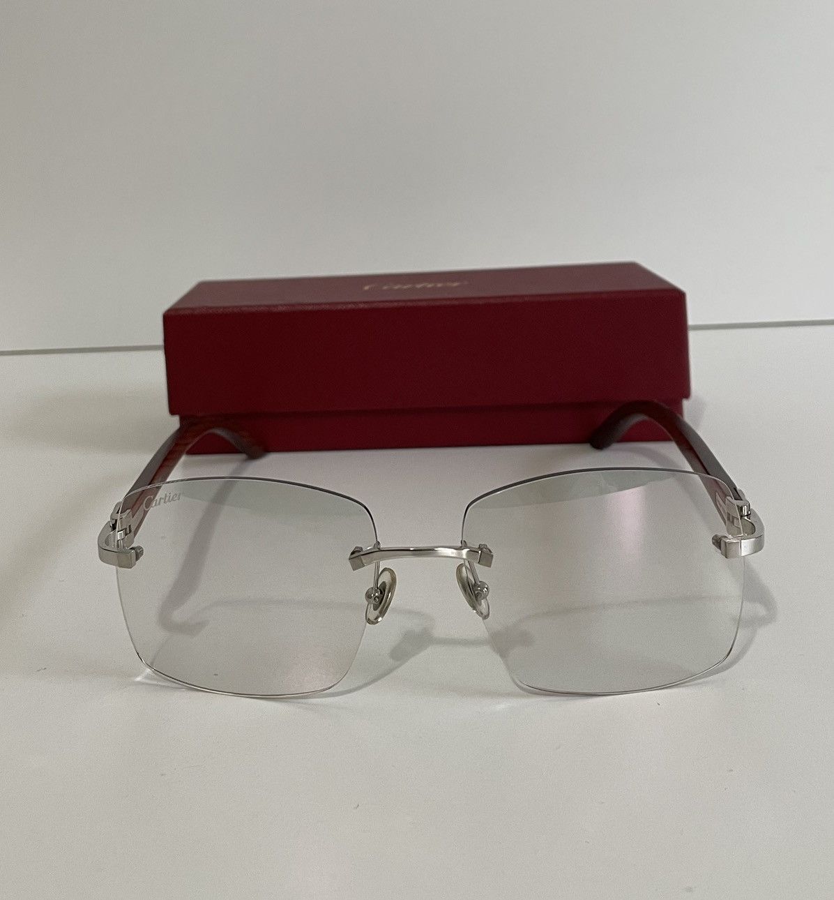 image of Cartier Platinum 2C Bubinga Limited ( Engraved Cartier Logo in Brown, Men's