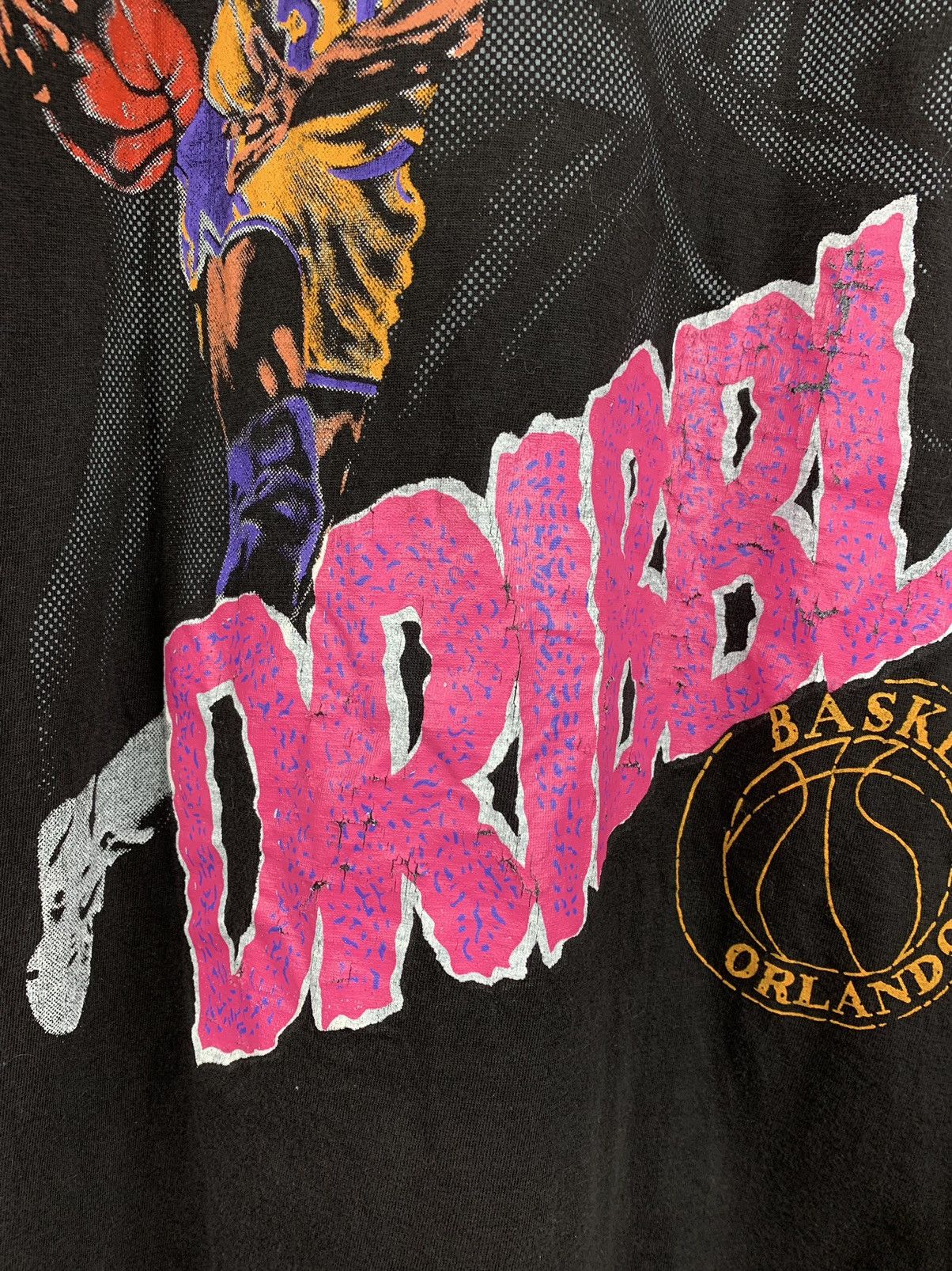 NBA 90s Vintage Magic Johnson Dribble Basket Orlando T-Shirt Size US L / EU 52-54 / 3 - 6 Thumbnail