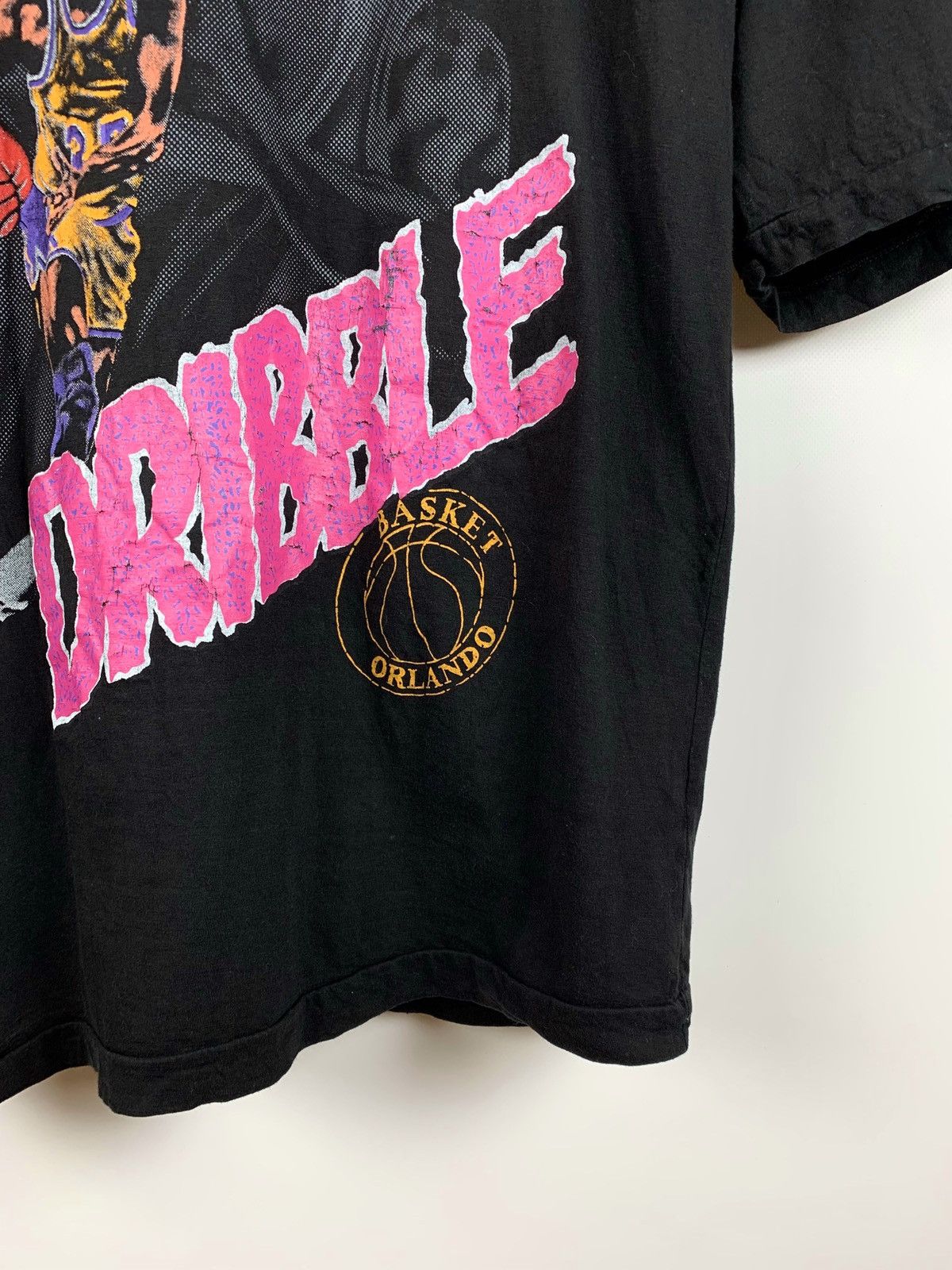 NBA 90s Vintage Magic Johnson Dribble Basket Orlando T-Shirt Size US L / EU 52-54 / 3 - 4 Thumbnail
