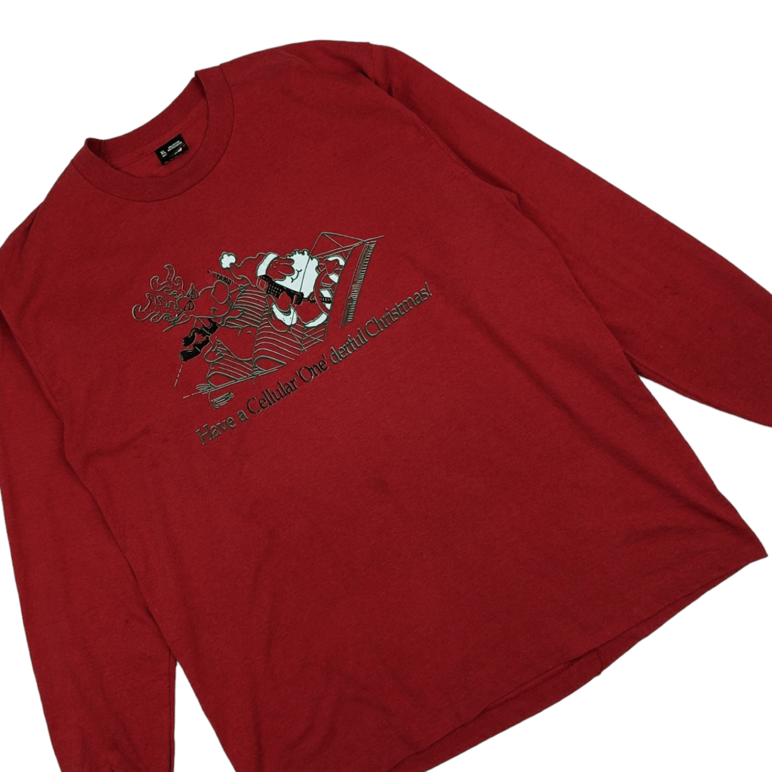 Vintage Vintage 80's FOTL Santa Claus Christmas Long Sleeve T-Shirt Size US XL / EU 56 / 4 - 3 Thumbnail