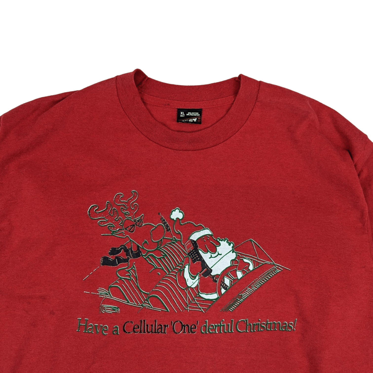 Vintage Vintage 80's FOTL Santa Claus Christmas Long Sleeve T-Shirt Size US XL / EU 56 / 4 - 4 Thumbnail
