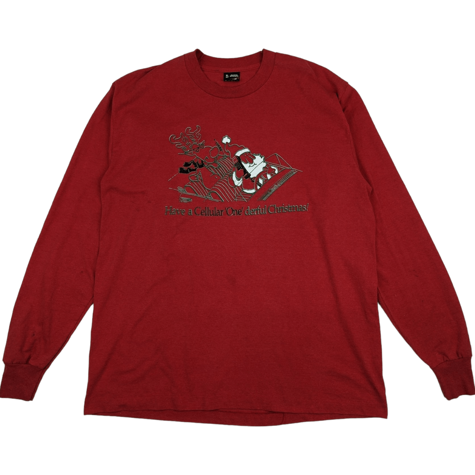 Vintage Vintage 80's FOTL Santa Claus Christmas Long Sleeve T-Shirt Size US XL / EU 56 / 4 - 2 Thumbnail