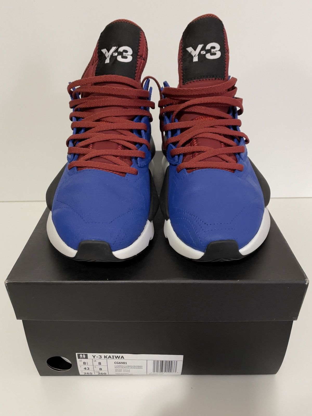 Yohji Yamamoto Y-3 Kaiwa Custom Royal blue & Burgundy Sz 8.5 Size US 8.5 / EU 41-42 - 1 Thumbnail