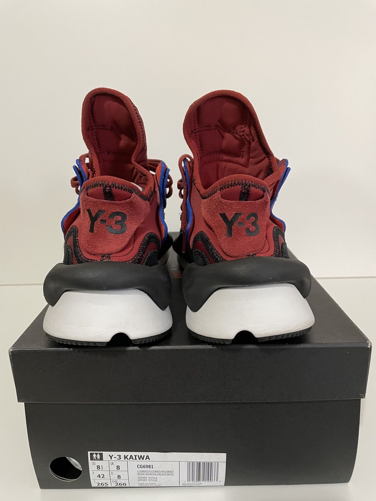 Yohji Yamamoto Y-3 Kaiwa Custom Royal blue & Burgundy Sz 8.5 Size US 8.5 / EU 41-42 - 3 Thumbnail