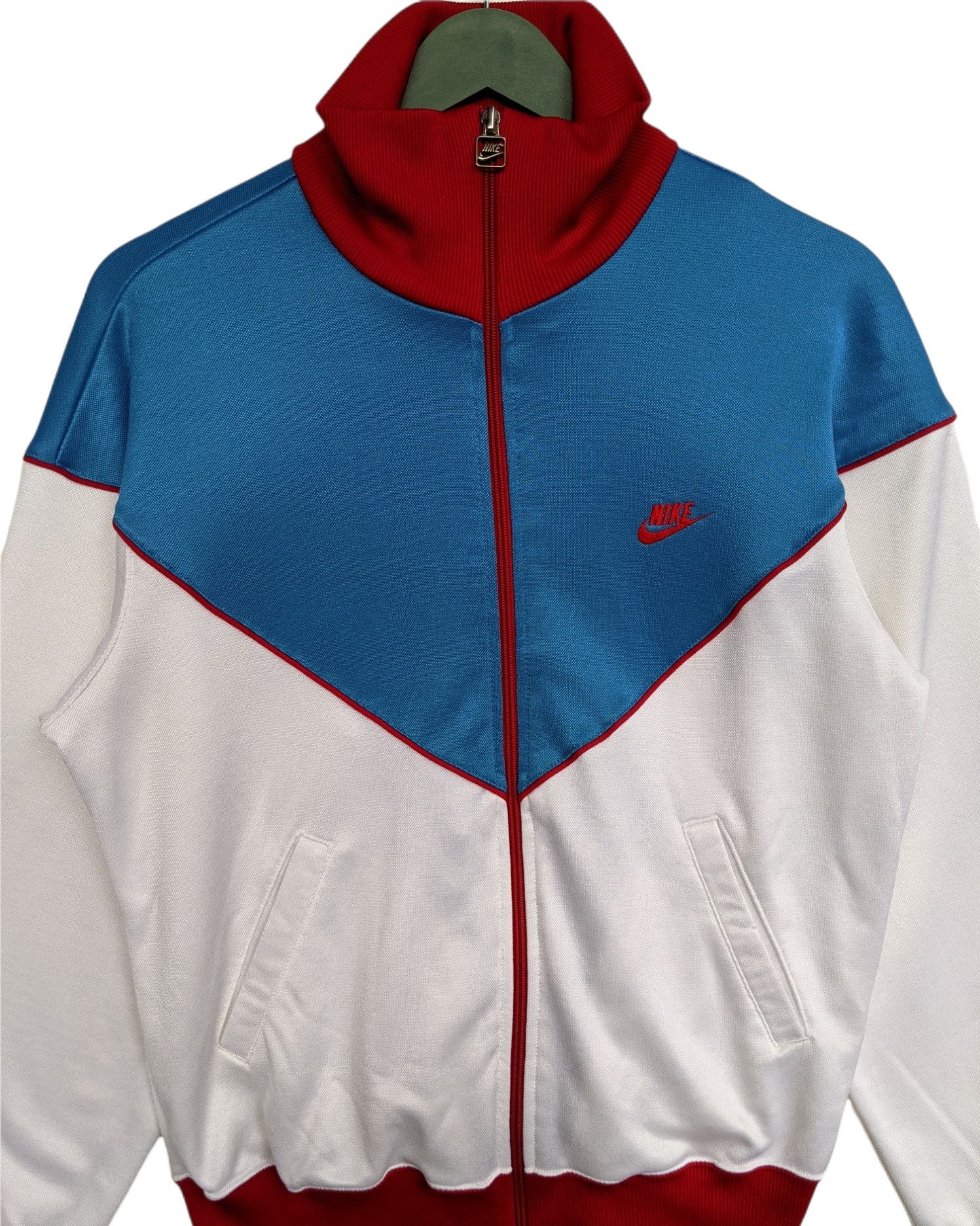 Nike Vintage 90s Nike Blue Tag Fullzip Sweater Size US L / EU 52-54 / 3 - 3 Thumbnail