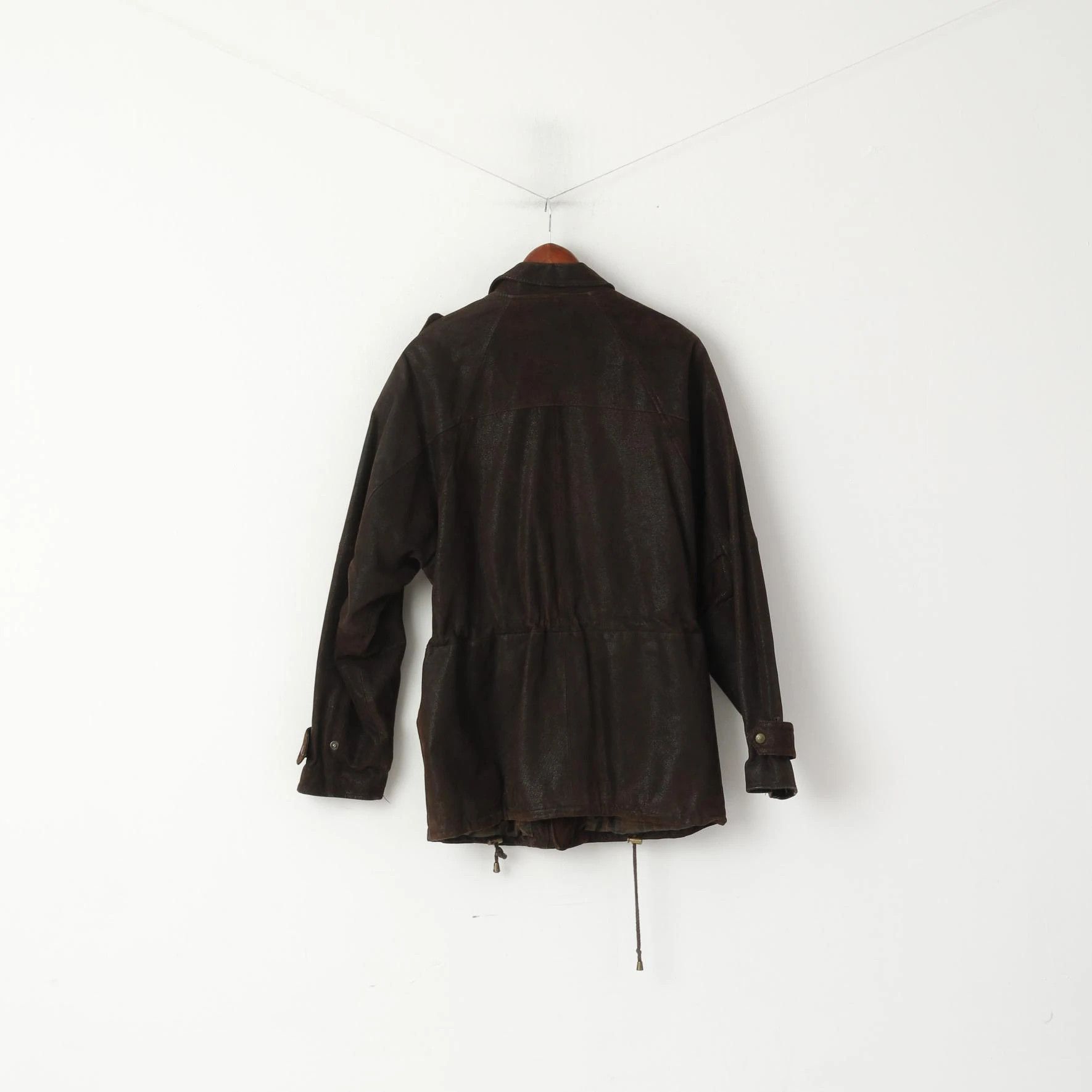 Vintage Rollo Club Men XS Jacket Brown Shiny Leather Vintage 1323 Size US XS / EU 42 / 0 - 7 Thumbnail