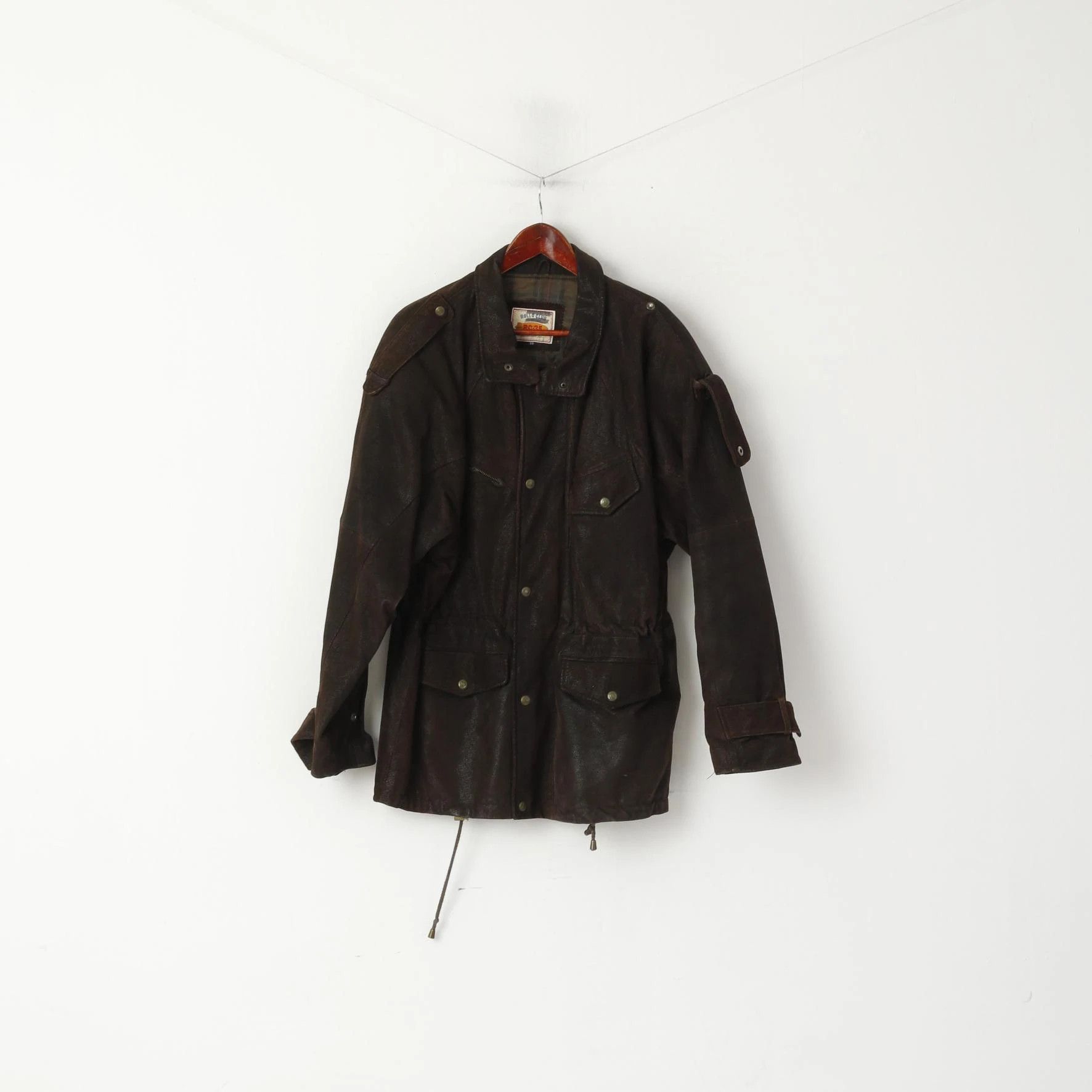 Vintage Rollo Club Men XS Jacket Brown Shiny Leather Vintage 1323 Size US XS / EU 42 / 0 - 1 Thumbnail