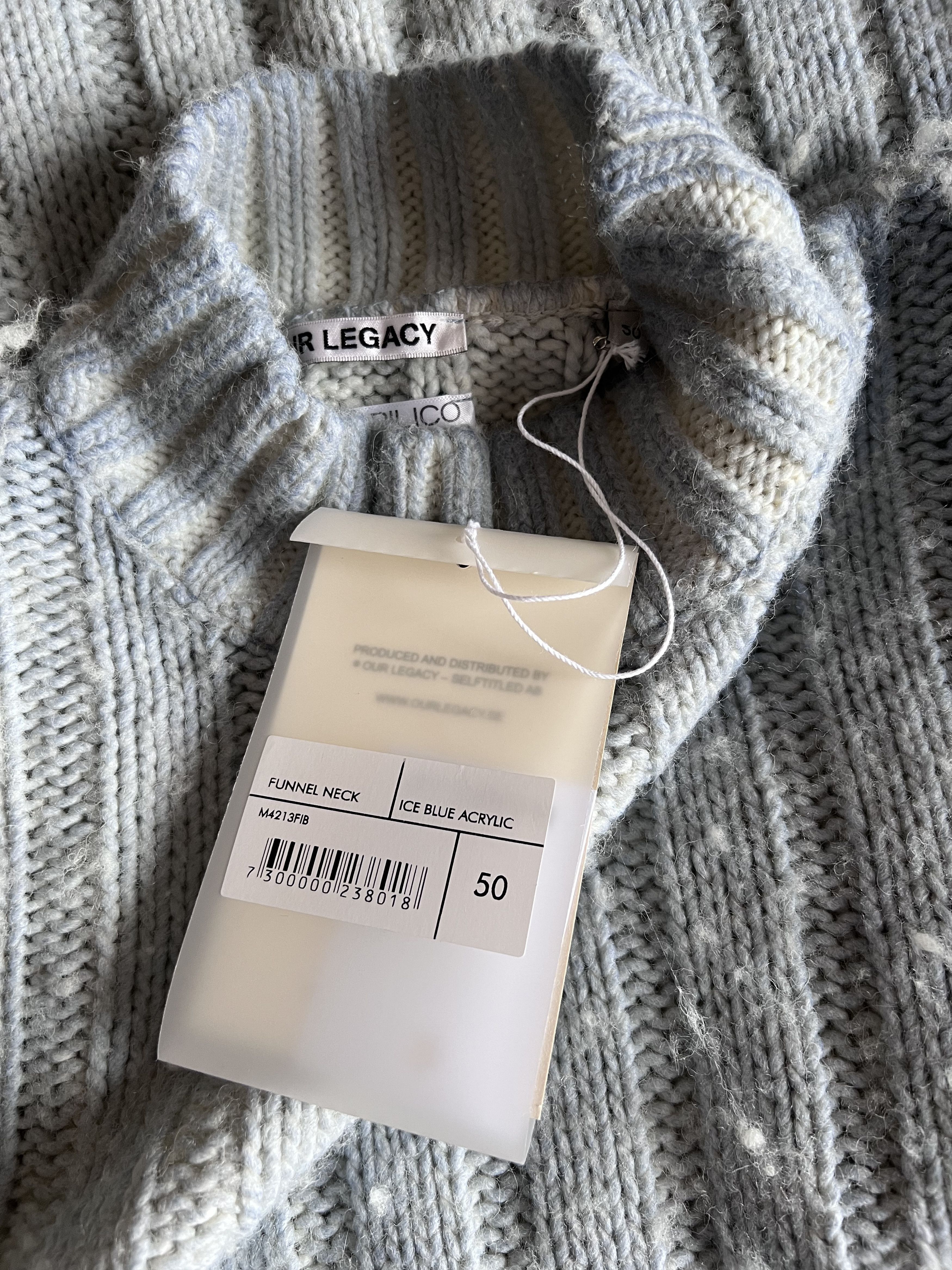 Our Legacy Our Legacy Funnel Neck Ribbed Sweater Blue Size US L / EU 52-54 / 3 - 5 Thumbnail