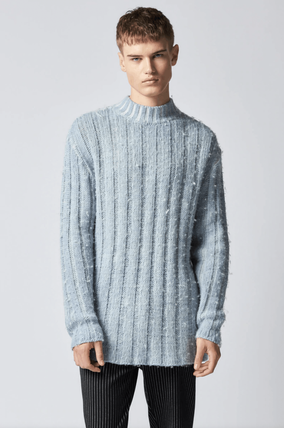 Our Legacy Our Legacy Funnel Neck Ribbed Sweater Blue Size US L / EU 52-54 / 3 - 7 Thumbnail