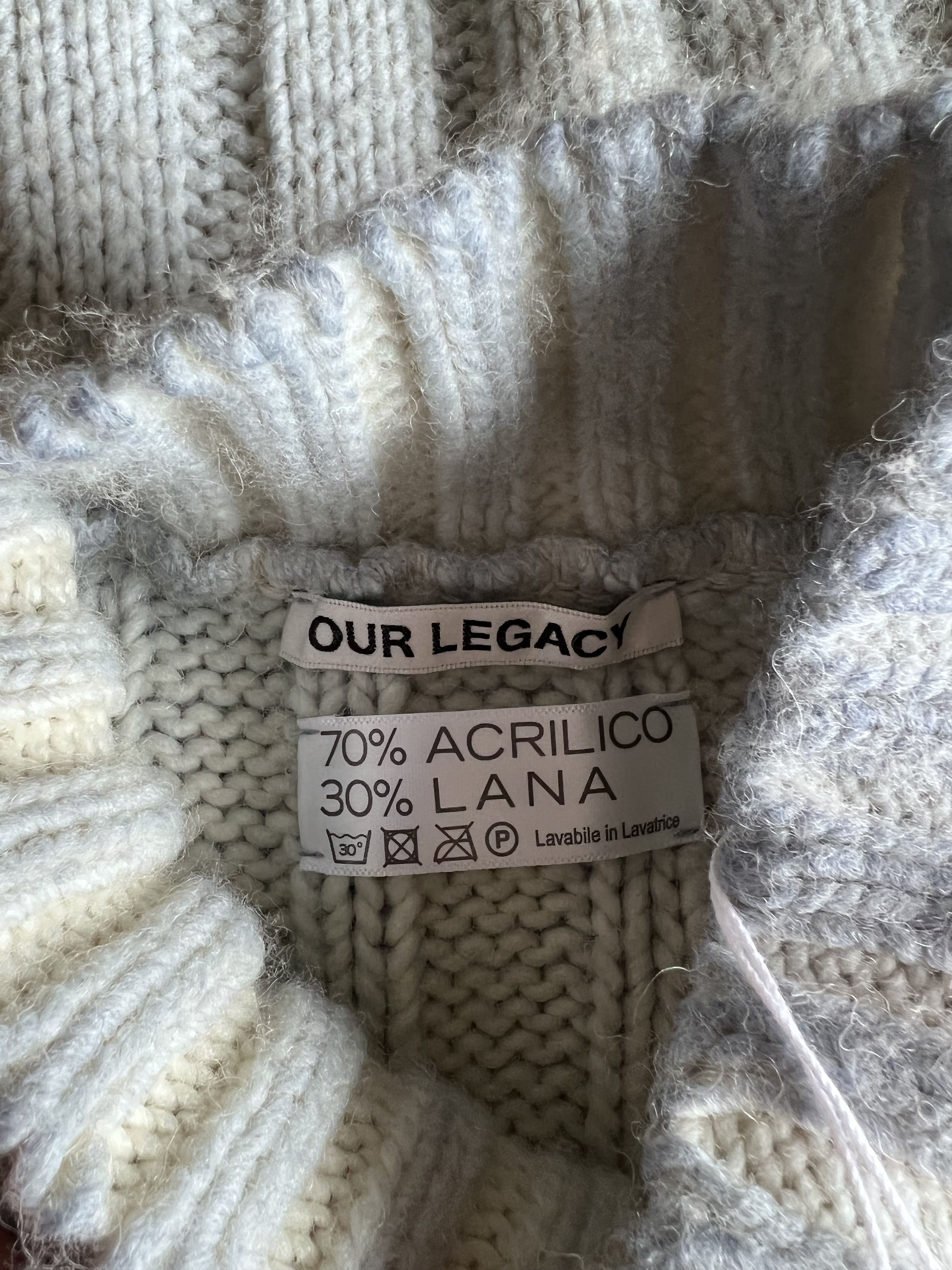 Our Legacy Our Legacy Funnel Neck Ribbed Sweater Blue Size US L / EU 52-54 / 3 - 6 Thumbnail