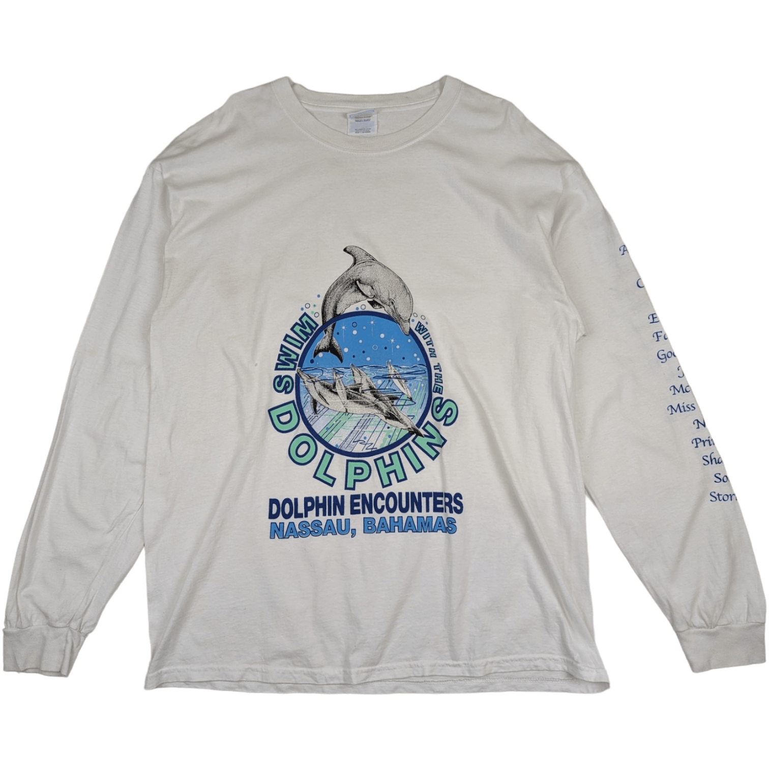 Hanes Vintage 2000's DOLPHIN'S Graphic Long Sleeve T-Shirt Size US L / EU 52-54 / 3 - 2 Thumbnail