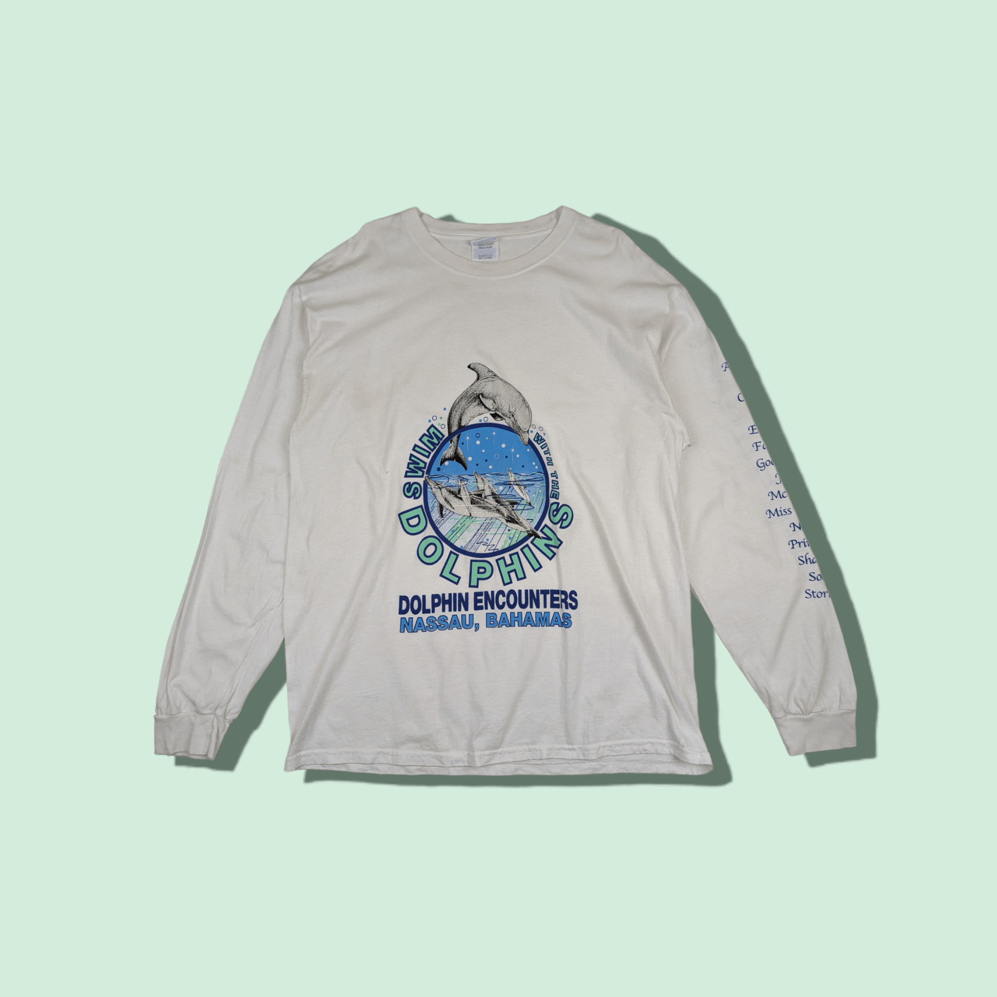 Hanes Vintage 2000's DOLPHIN'S Graphic Long Sleeve T-Shirt Size US L / EU 52-54 / 3 - 1 Thumbnail
