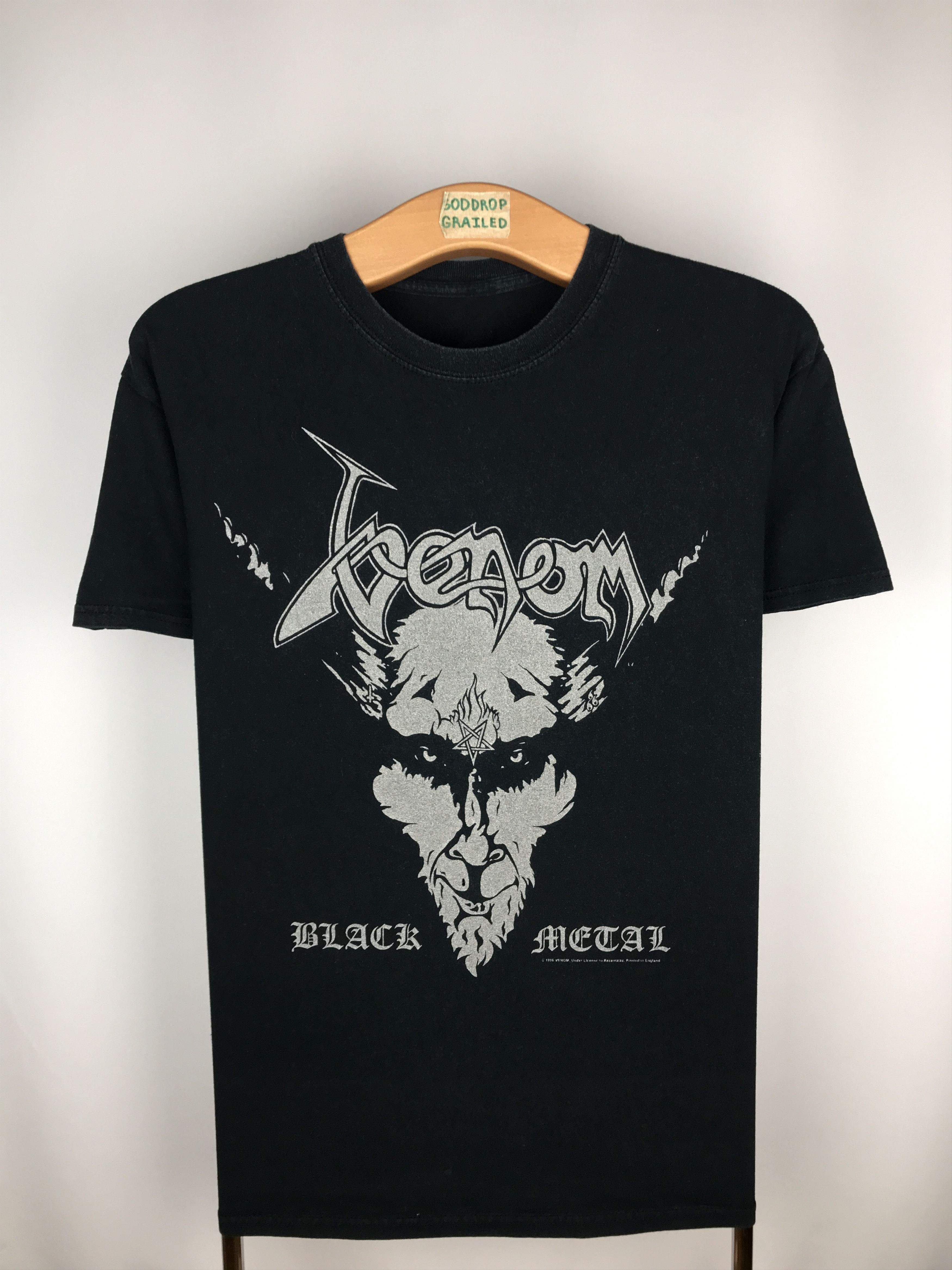image of Band Tees x Rock T Shirt 90's Vintage Venom Black Metal Rock Band T Shirt Tee, Men's (Size Medium)